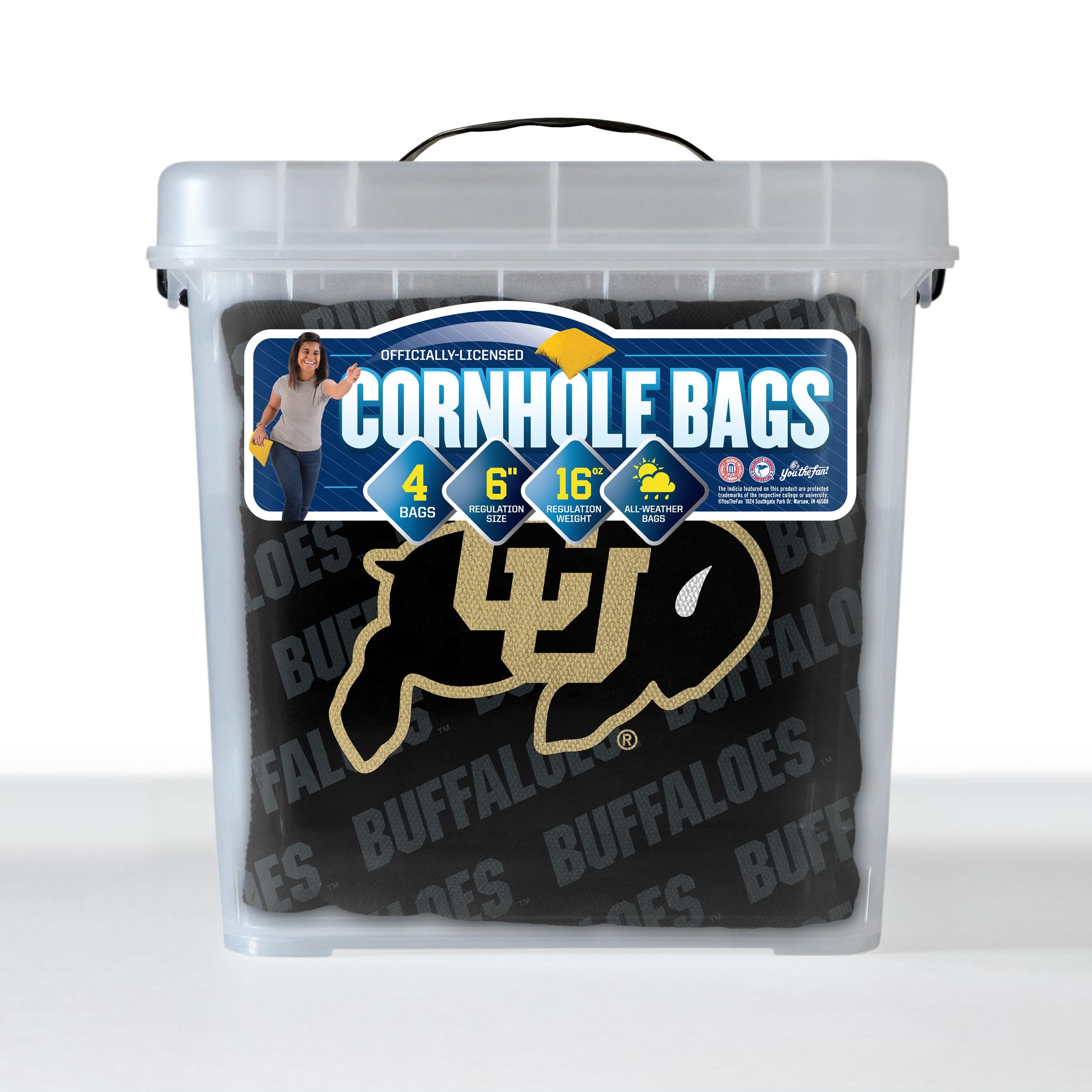 YouTheFan NCAA Colorado Buffaloes Cornhole Bags - 4PK - Black - Sports Collectibles, Sports Memorabilia, Sports Fan Shop, Sports Gifts