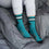 For Bare Feet NHL San Jose Sharks 4 Stripe Deuce Crew Sock Team Color LARGE