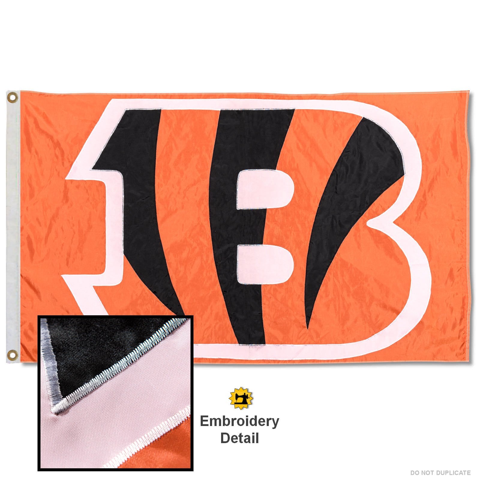 Cincinnati Bengals Embroidered Nylon Flag - Sports Collectibles, Sports Memorabilia, Sports Fan Shop, Sports Gifts
