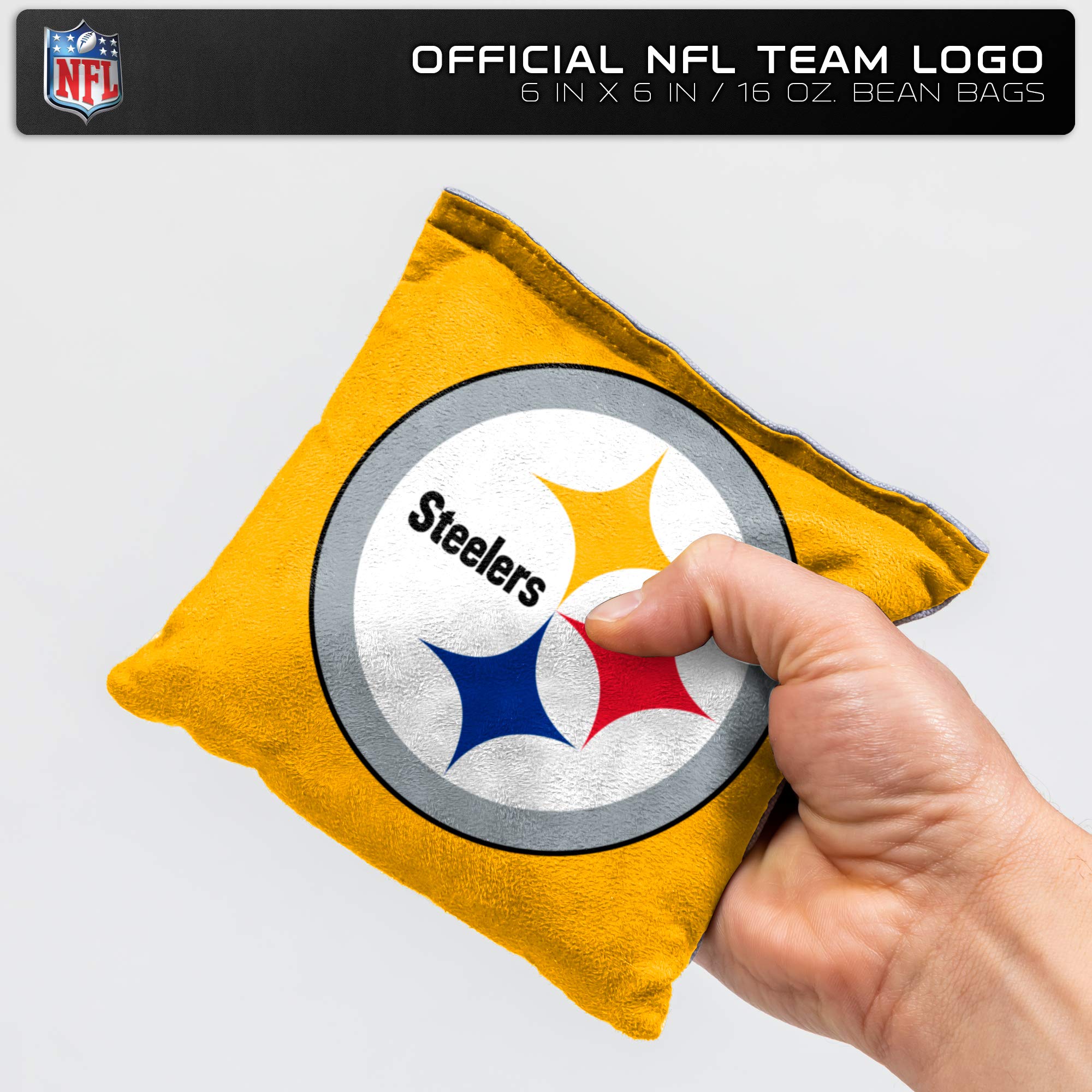 Wild Sports NFL Pittsburgh Steelers 8pk Dual Sided Bean Bags, Team Color - Sports Collectibles, Sports Memorabilia, Sports Fan Shop, Sports Gifts