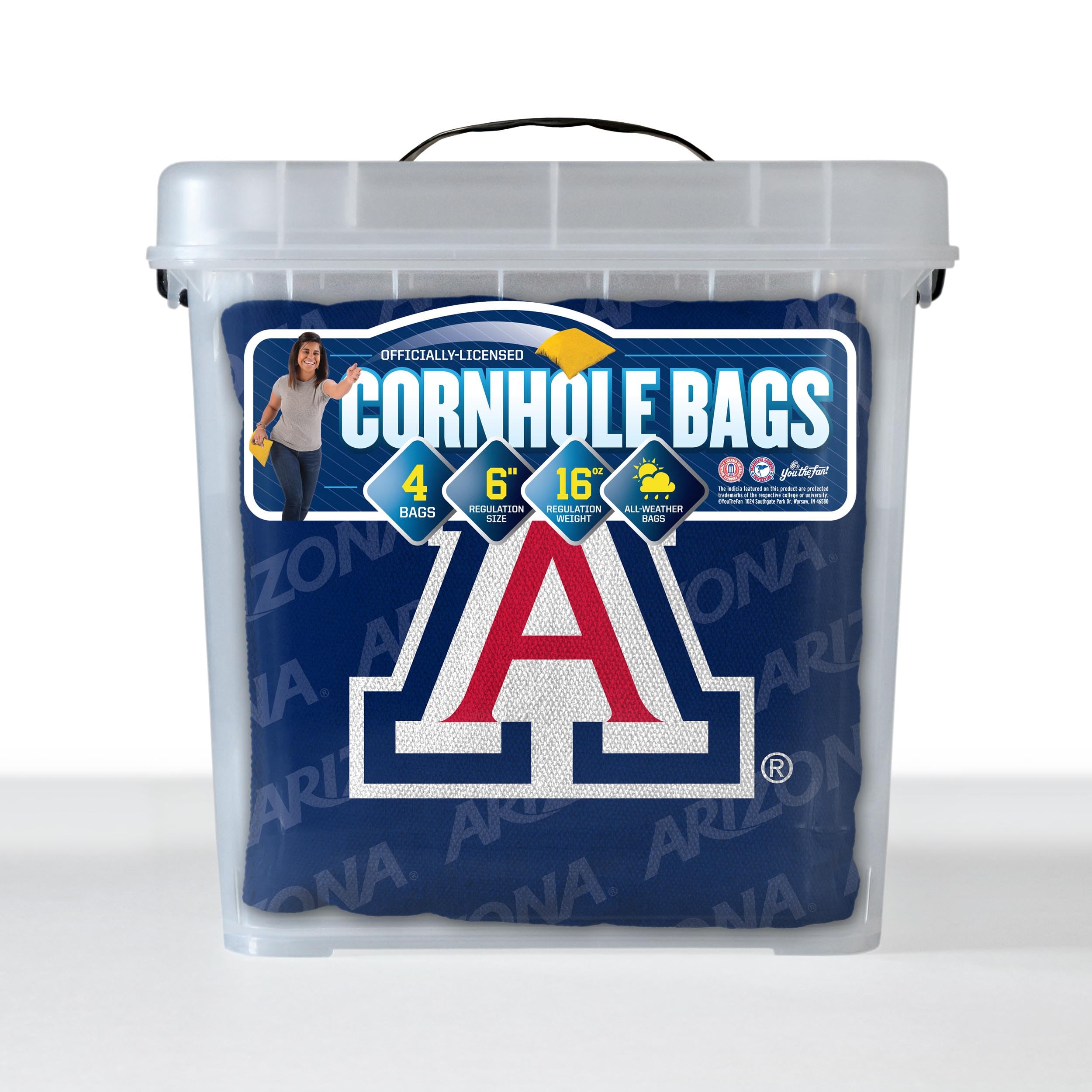 YouTheFan NCAA Arizona Wildcats Cornhole Bags - 4PK - Blue - Sports Collectibles, Sports Memorabilia, Sports Fan Shop, Sports Gifts