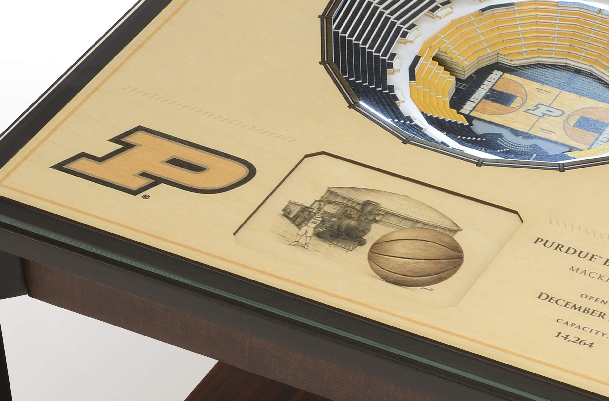 YouTheFan NCAA Purdue Boilermakers 25-Layer StadiumViews End Table - Mackey Arena - Sports Collectibles, Sports Memorabilia, Sports Fan Shop, Sports Gifts