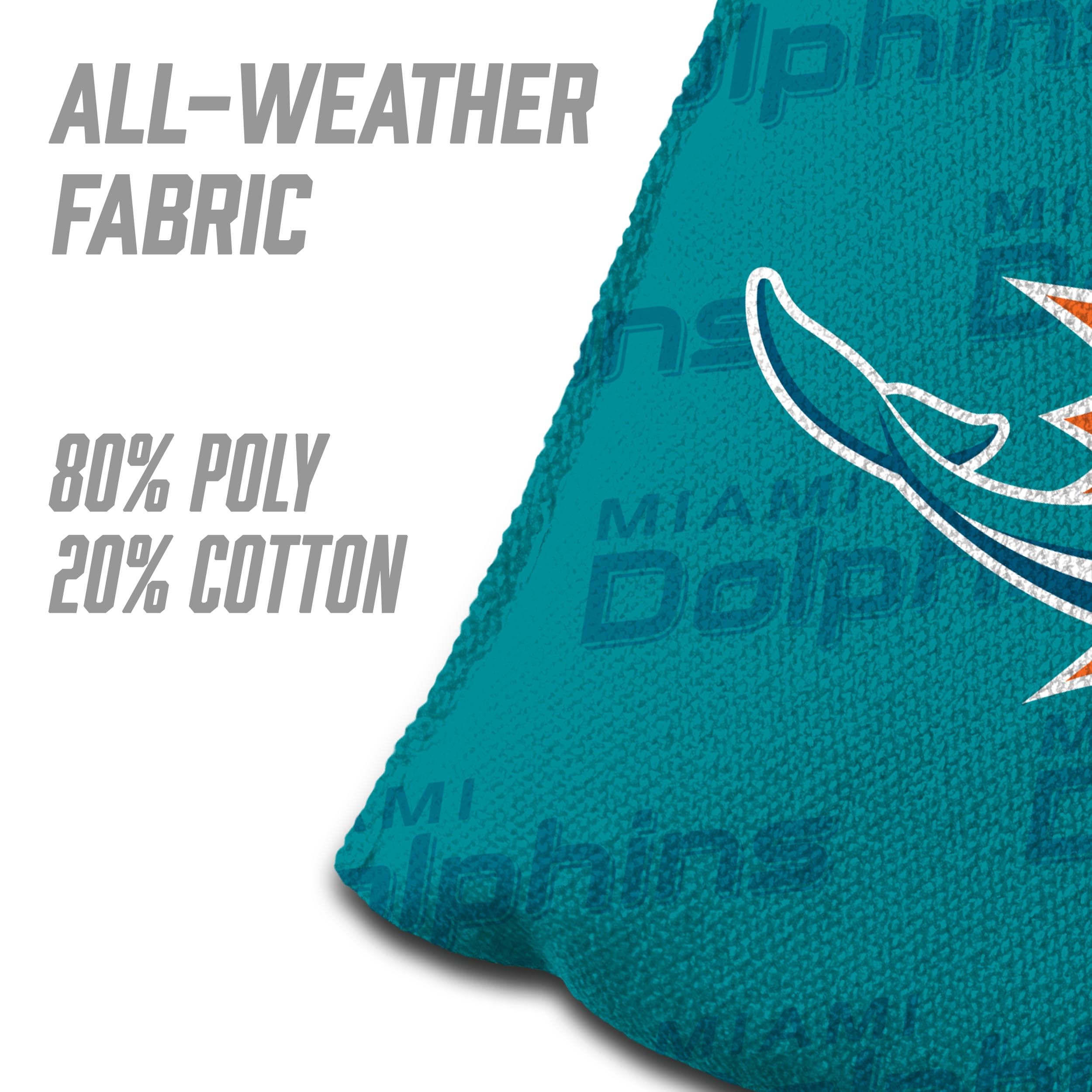 YouTheFan NFL Miami Dolphins Cornhole Bags - 4PK - Teal - Sports Collectibles, Sports Memorabilia, Sports Fan Shop, Sports Gifts