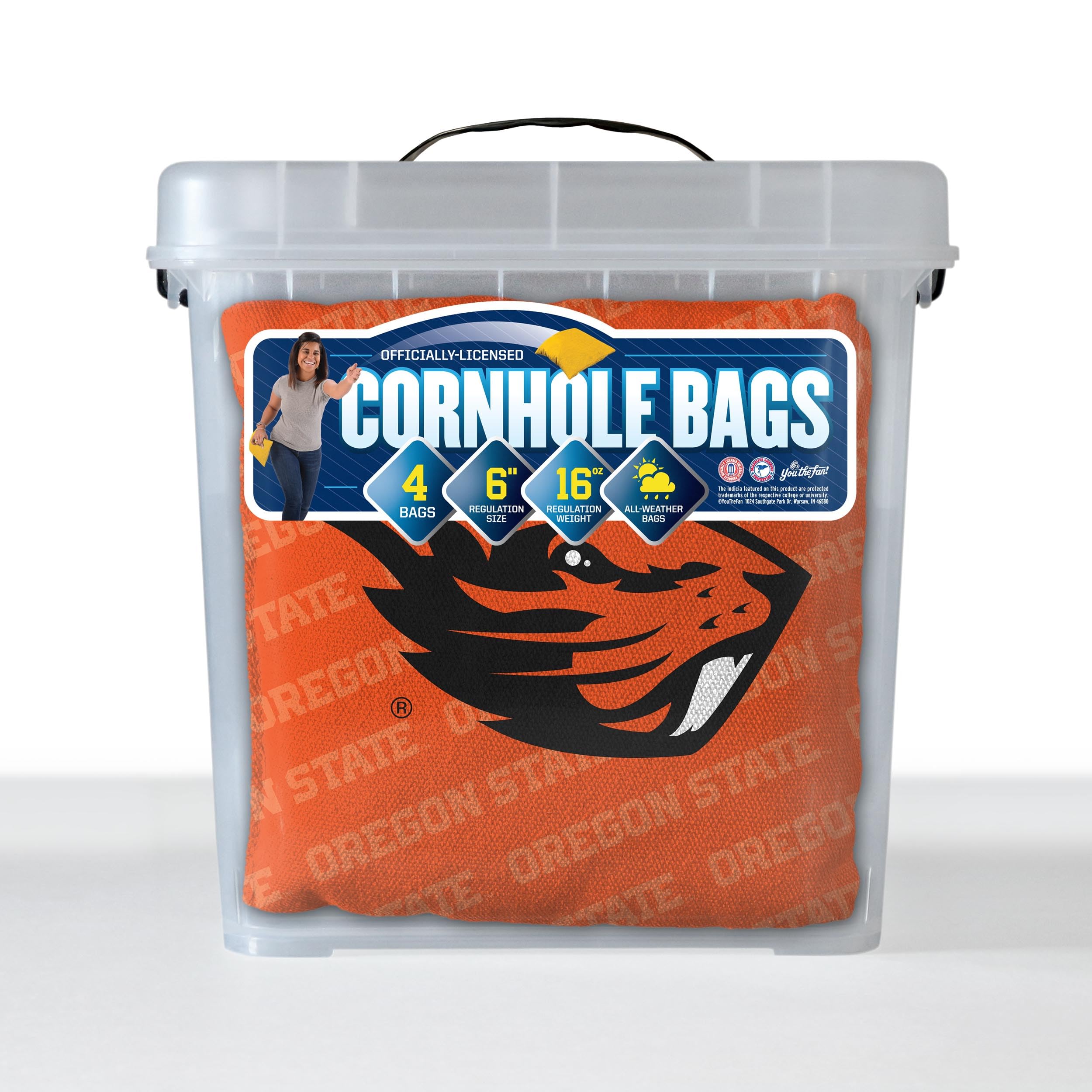 YouTheFan NCAA Oregon State Beavers Cornhole Bags - 4PK - Orange - Sports Collectibles, Sports Memorabilia, Sports Fan Shop, Sports Gifts