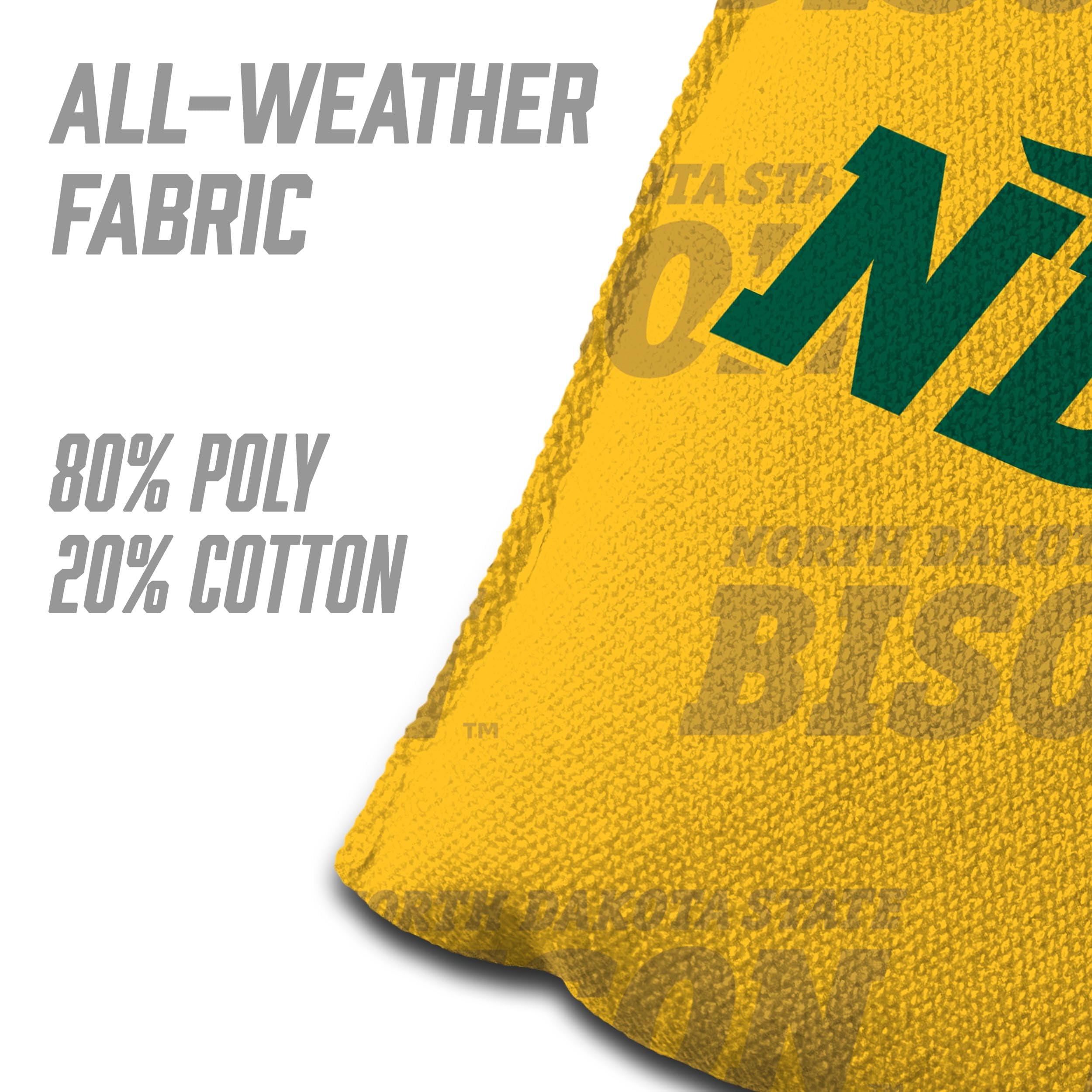 YouTheFan NCAA North Dakota State Bison Cornhole Bags - 4PK - Yellow - Sports Collectibles, Sports Memorabilia, Sports Fan Shop, Sports Gifts