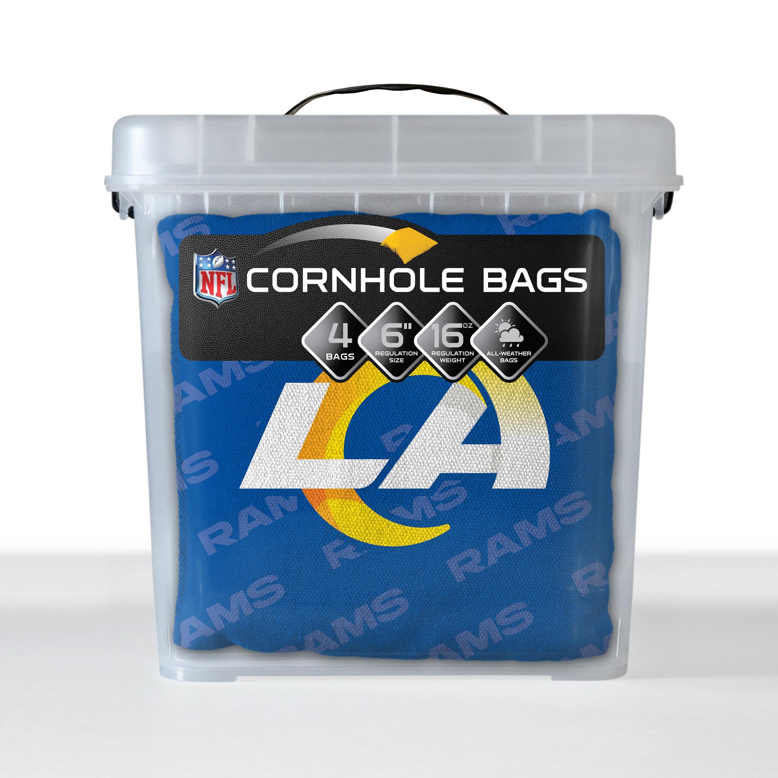 YouTheFan NFL Los Angeles Rams Cornhole Bags - 4PK - Blue - Sports Collectibles, Sports Memorabilia, Sports Fan Shop, Sports Gifts