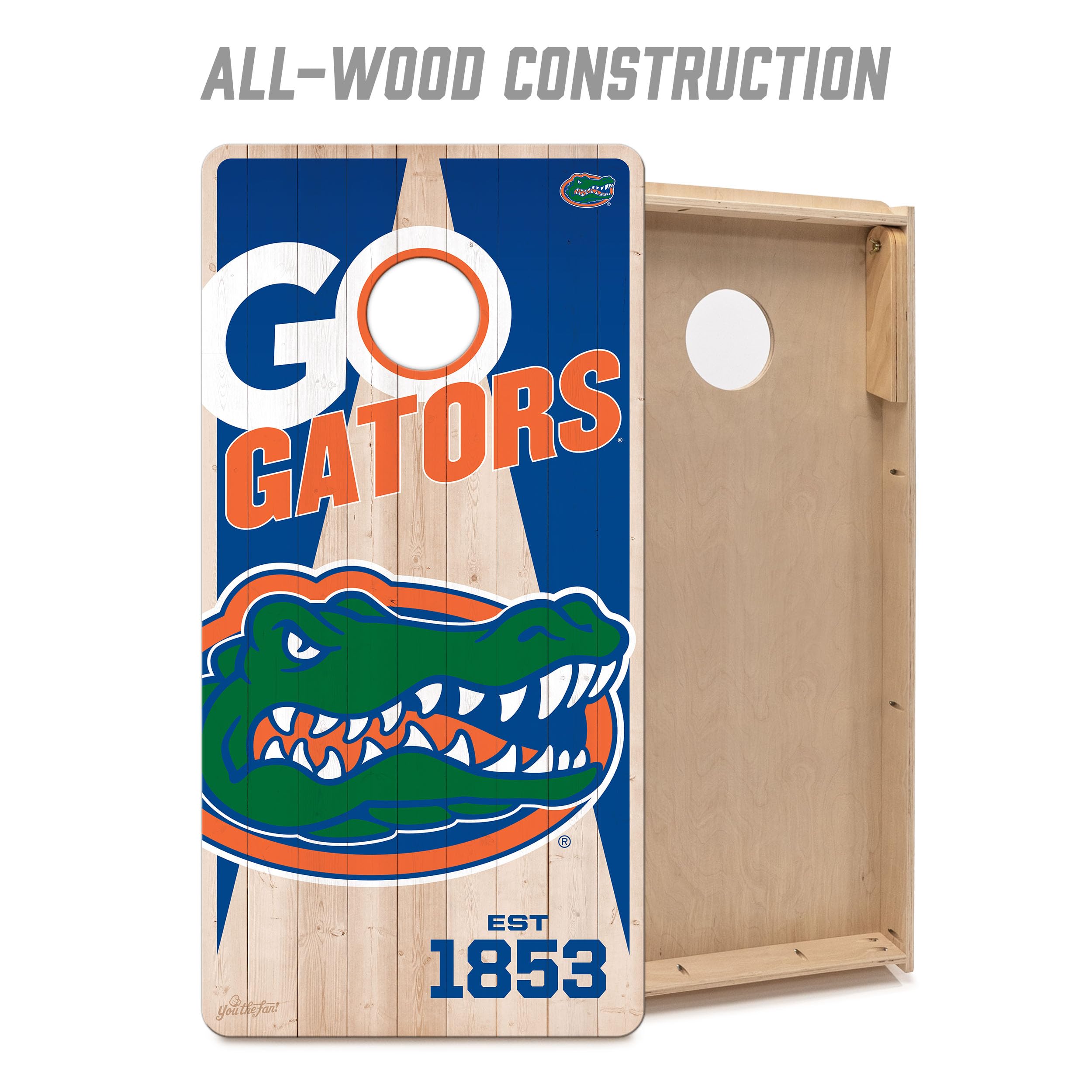 YouTheFan NCAA Florida Gators 2’ x 4’ Professional Wood Cornhole Game with Logo Bags - Sports Collectibles, Sports Memorabilia, Sports Fan Shop, Sports Gifts