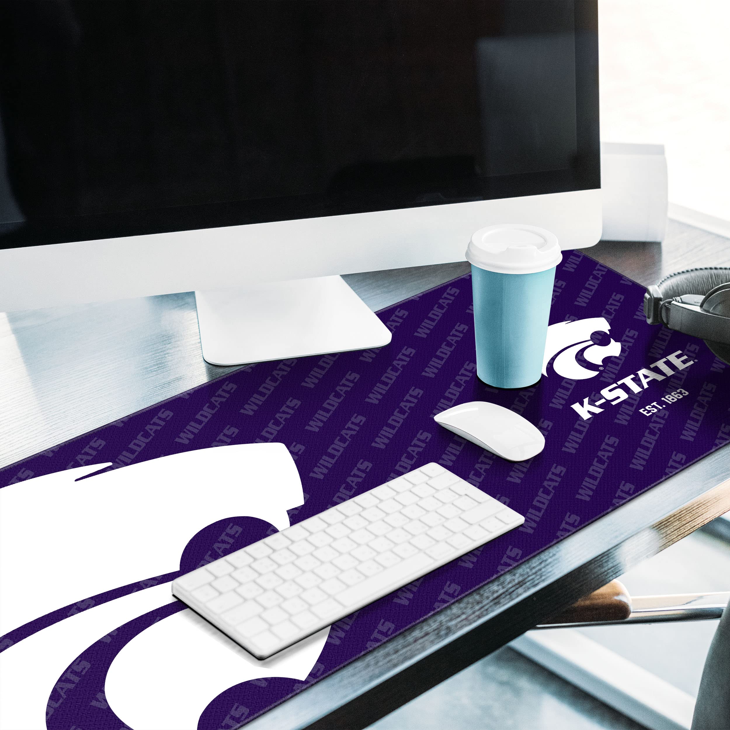 YouTheFan NCAA Kansas State Wildcats Logo Series Desk Pad - Sports Collectibles, Sports Memorabilia, Sports Fan Shop, Sports Gifts