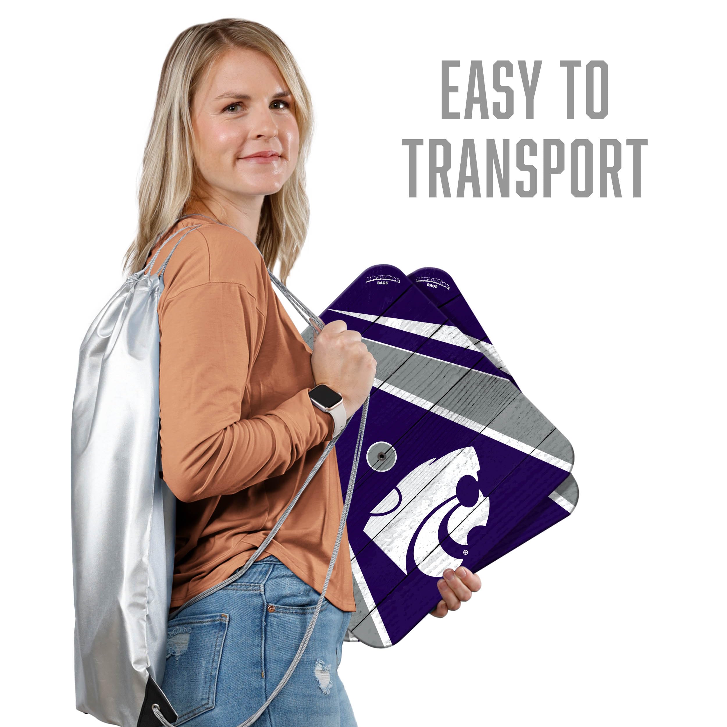 YouTheFan NCAA Kansas State Wildcats Horseshoe Bags - Sports Collectibles, Sports Memorabilia, Sports Fan Shop, Sports Gifts