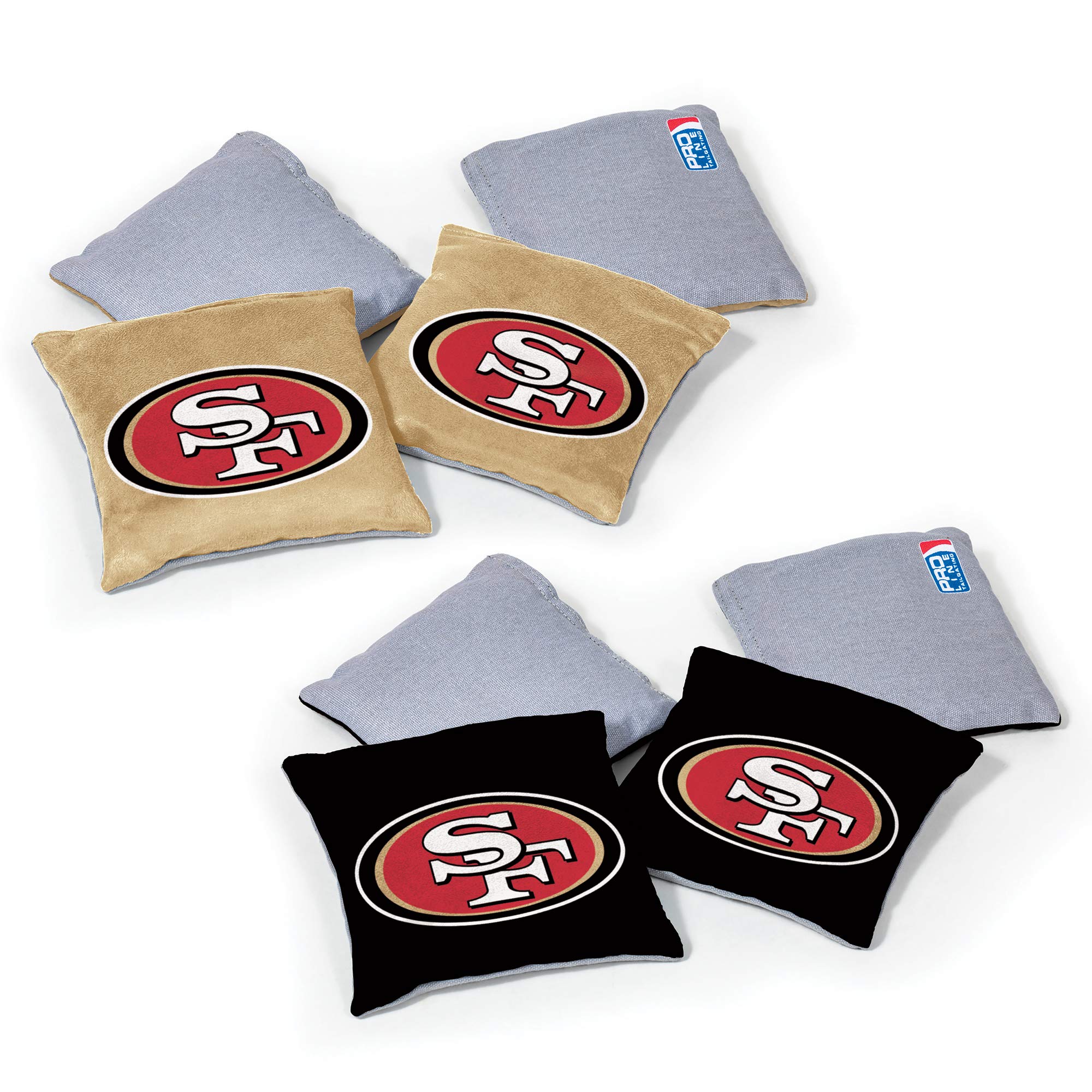 Wild Sports NFL San Francisco 49ers 8pk Dual Sided Bean Bags, Team Color - Sports Collectibles, Sports Memorabilia, Sports Fan Shop, Sports Gifts