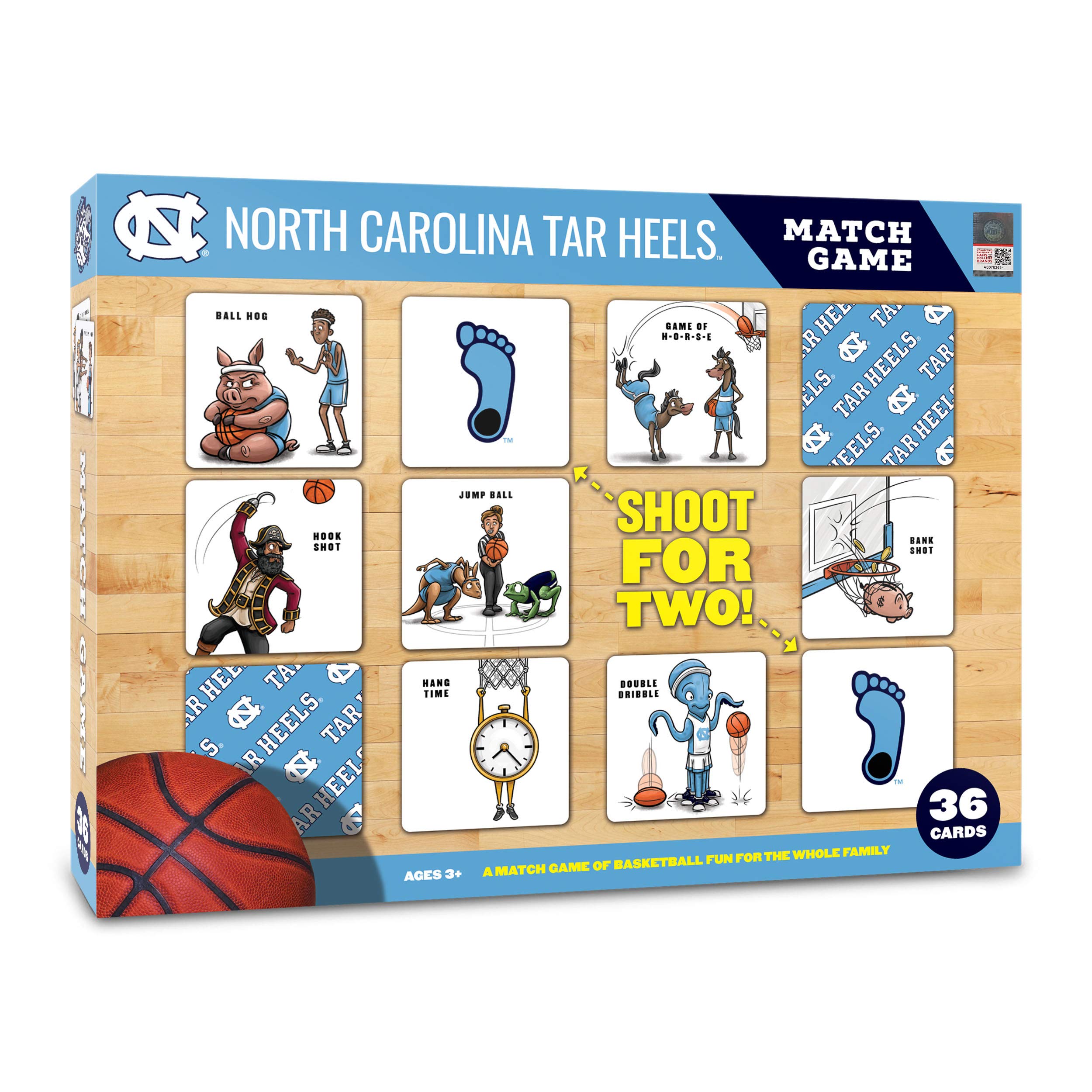 YouTheFan NCAA North Carolina Tar Heels Licensed Memory Match Game Medium - Sports Collectibles, Sports Memorabilia, Sports Fan Shop, Sports Gifts