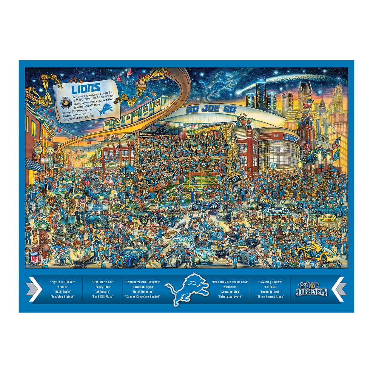 YouTheFan NFL Joe Journeyman 18'' x 24'' 500-Piece Team Puzzle - Sports Collectibles, Sports Memorabilia, Sports Fan Shop, Sports Gifts