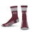 For Bare Feet NCAA Mississippi State Bulldogs 4 Stripe Deuce Crew Sock Team Color MEDIUM