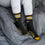 For Bare Feet NHL Pittsburgh Penguins 4 Stripe Deuce Crew Sock Team Color MEDIUM - Sports Gifts, Sports Memorabilia, Sports Collectibles, Fan Shop