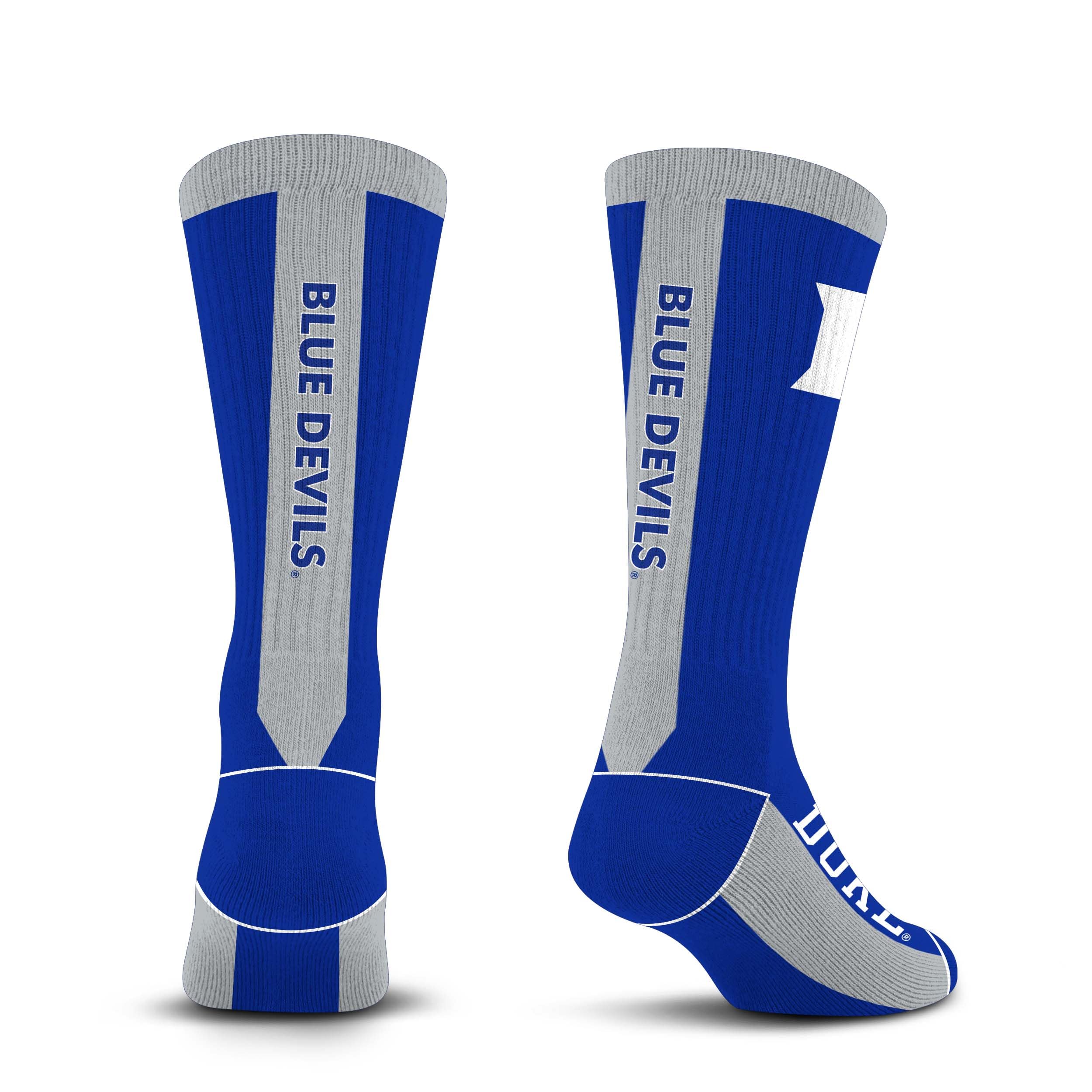 For Bare Feet NCAA DUKE BLUE DEVILS MVP Crew Sock Team Color Large - Sports Gifts, Sports Memorabilia, Sports Collectibles, Fan Shop