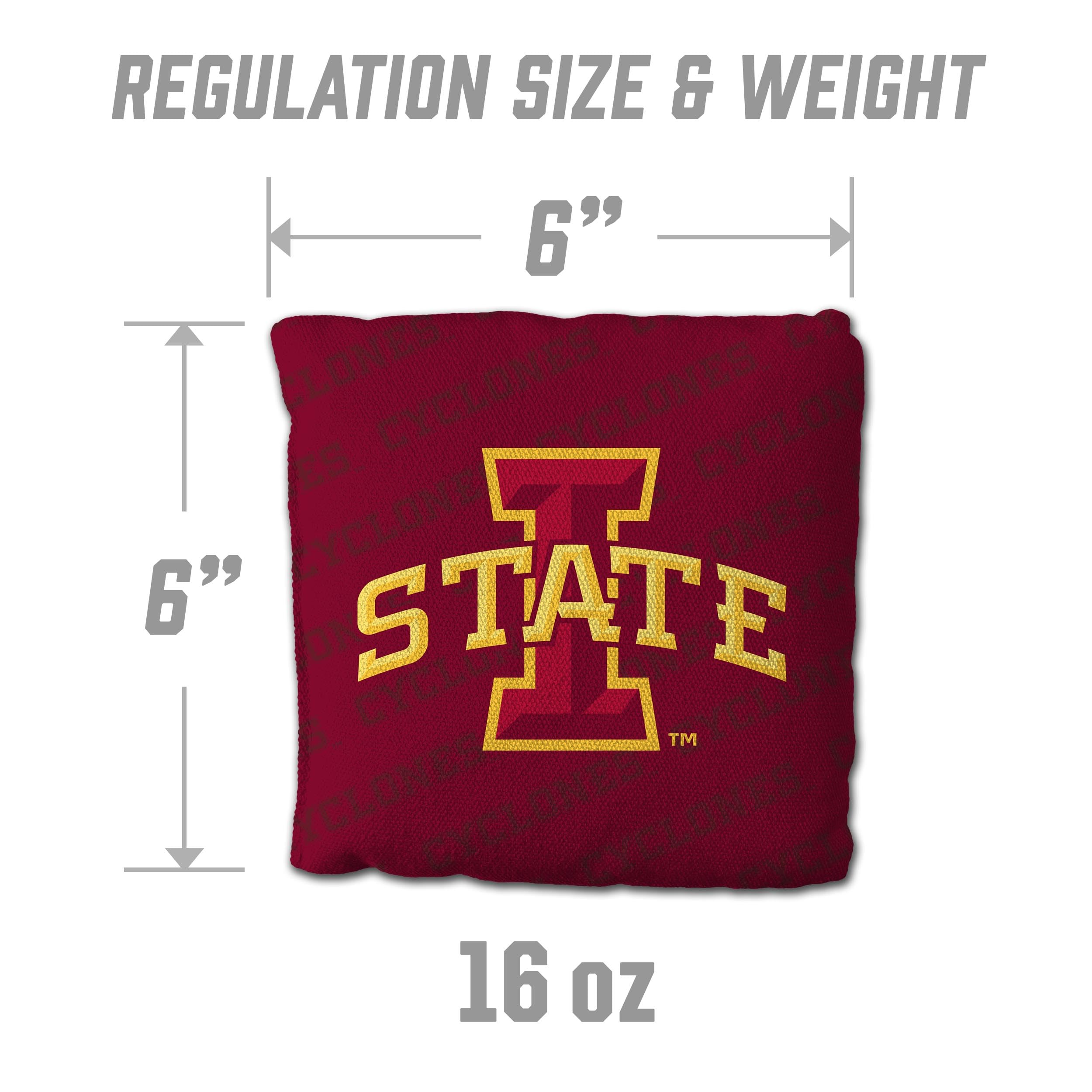 YouTheFan NCAA Iowa State Cyclones Cornhole Bags - 4PK - Maroon - Sports Collectibles, Sports Memorabilia, Sports Fan Shop, Sports Gifts