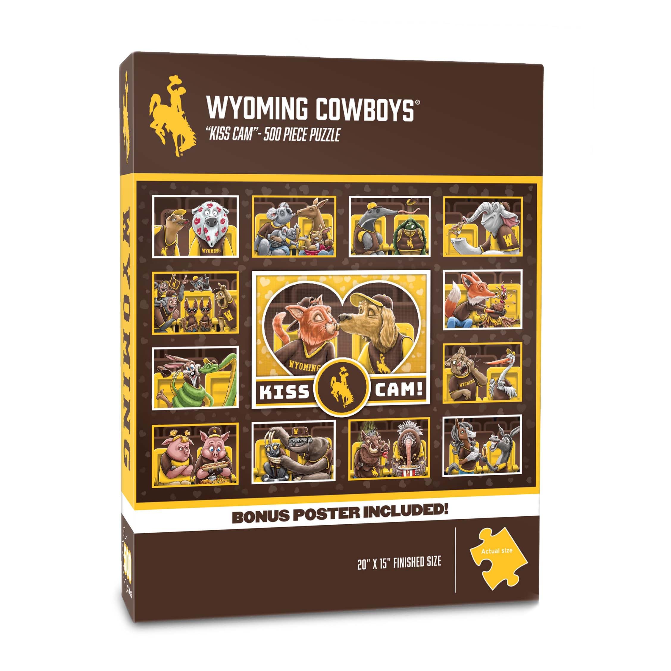 YouTheFan NCAA Wyoming Cowboys Kiss Cam 500pc Puzzle - Sports Collectibles, Sports Memorabilia, Sports Fan Shop, Sports Gifts