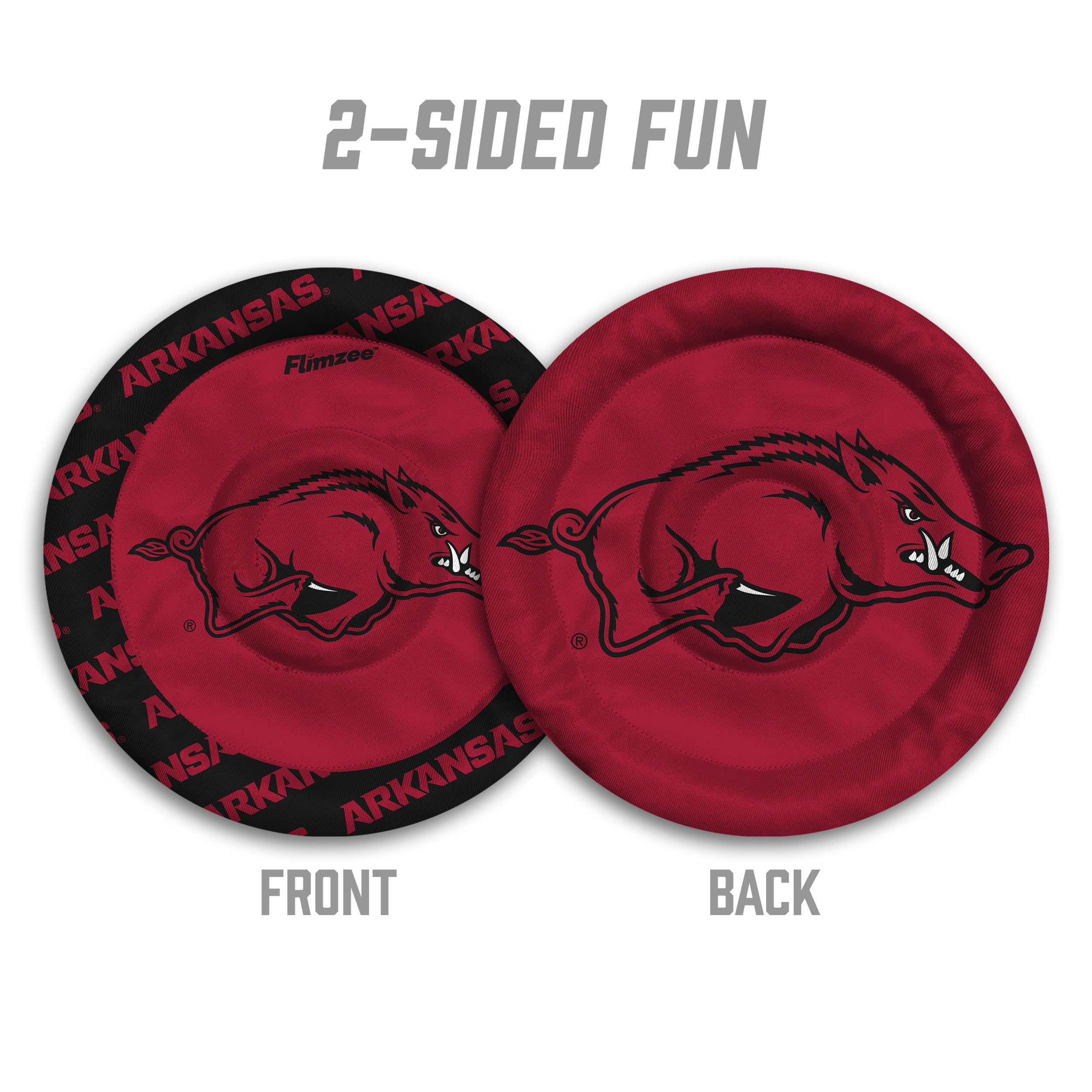 YouTheFan NCAA Arkansas Razorbacks Flimzee Bean-Bag Flying Disc - Sports Collectibles, Sports Memorabilia, Sports Fan Shop, Sports Gifts