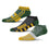 For Bare Feet NFL GREEN BAY PACKERS Stripe Stack 3 Pack Ankle Sock Team Colors Large - Sports Gifts, Sports Memorabilia, Sports Collectibles, Fan Shop