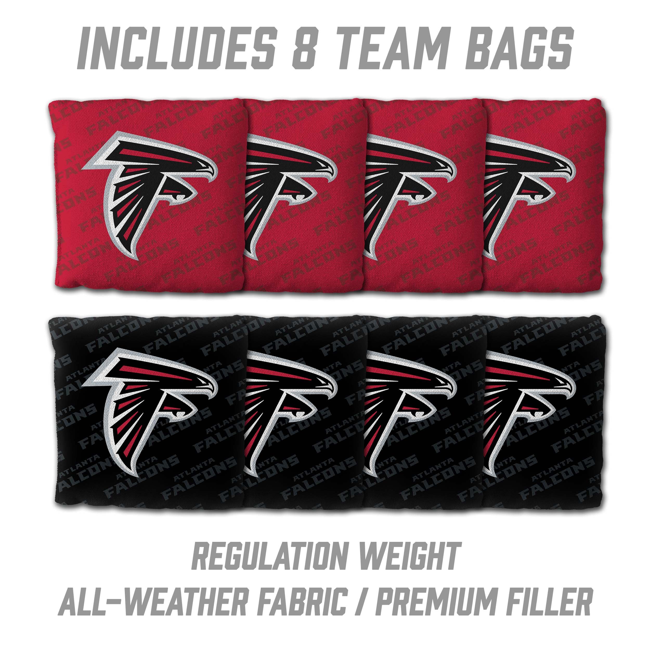 YouTheFan NFL Atlanta Falcons 2’ x 3’ Wood Cornhole Game with Logo Bags - Sports Collectibles, Sports Memorabilia, Sports Fan Shop, Sports Gifts