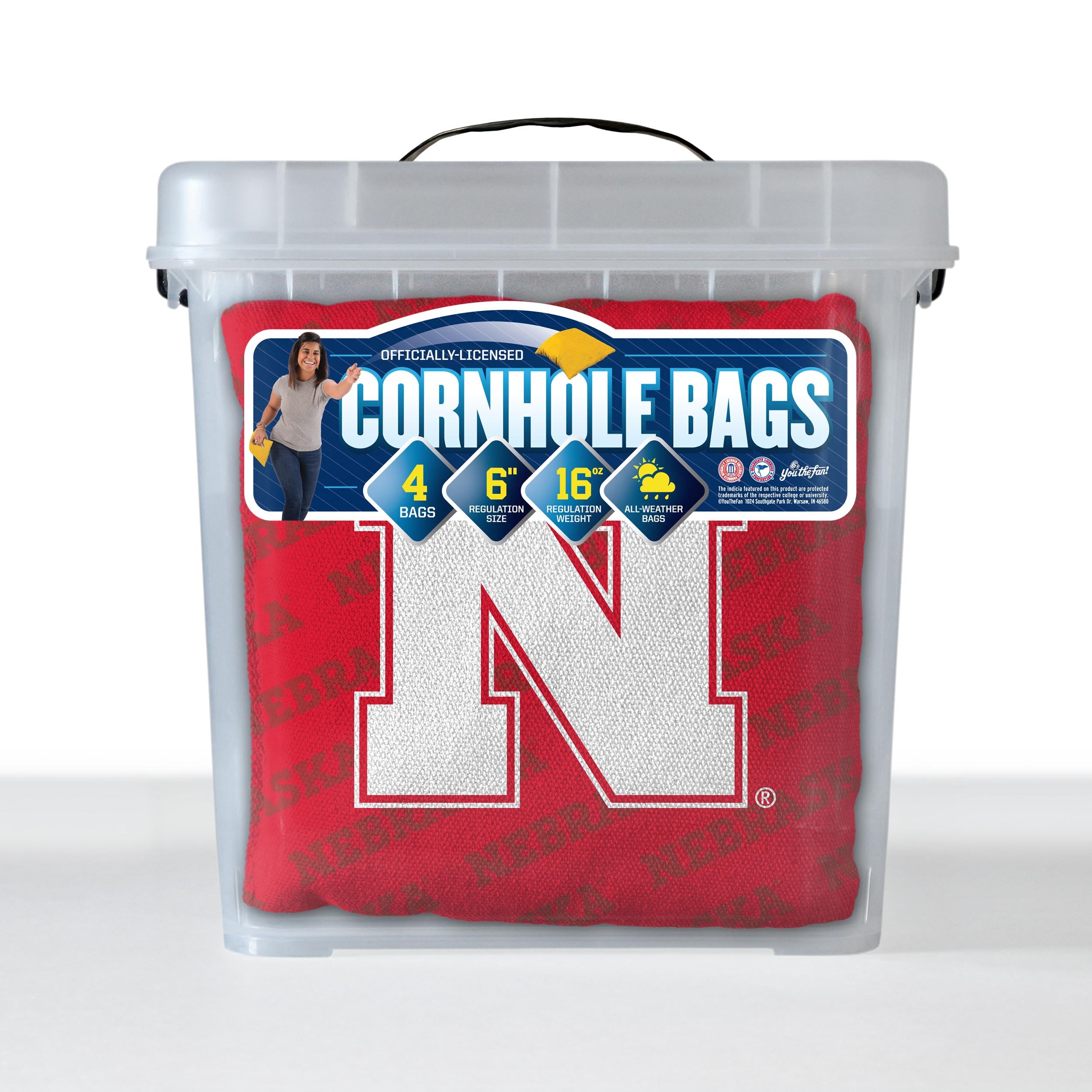 YouTheFan NCAA Nebraska Cornhuskers Cornhole Bags - 4PK - Red - Sports Collectibles, Sports Memorabilia, Sports Fan Shop, Sports Gifts