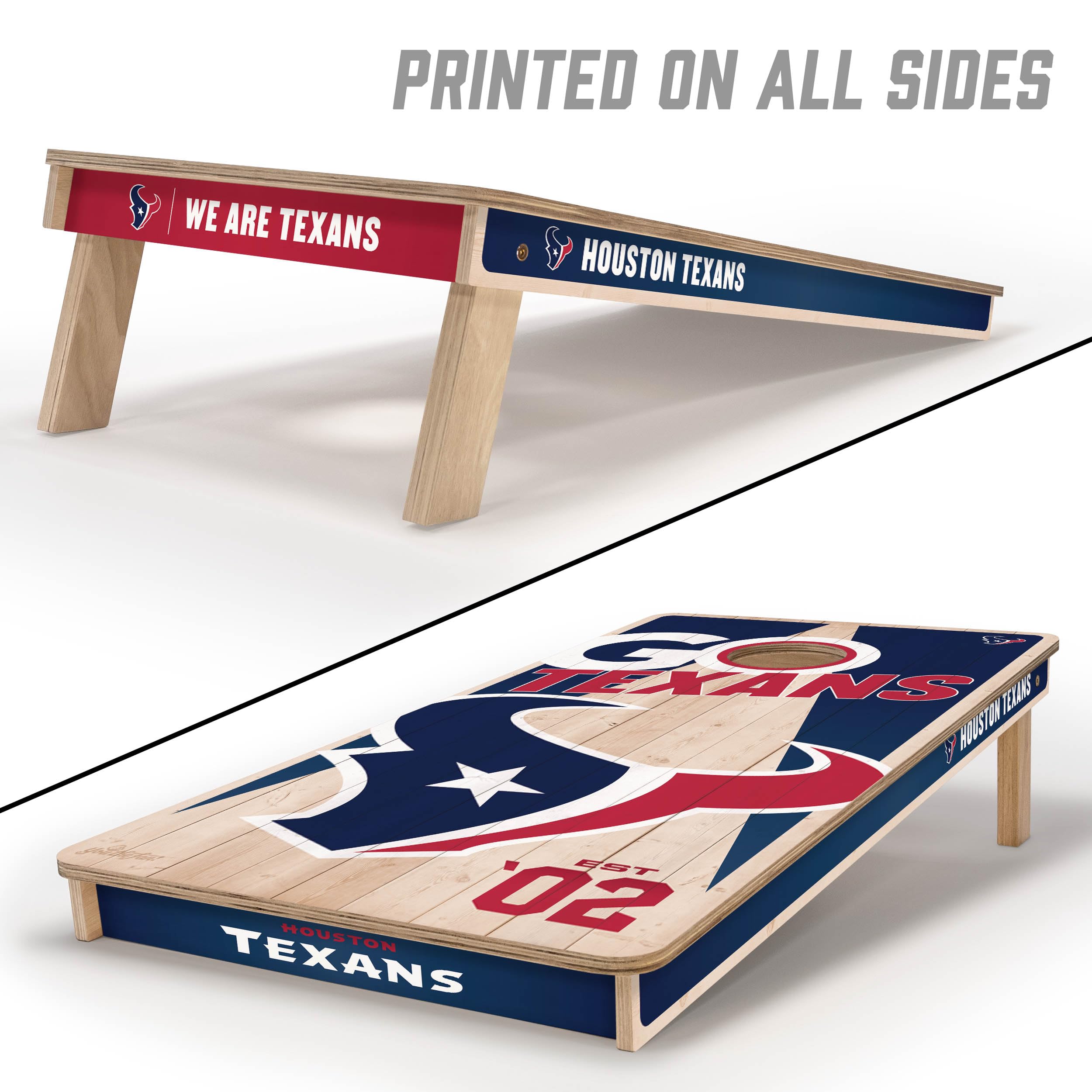 YouTheFan NFL Houston Texans 2’ x 4’ Professional Wood Cornhole Game with Logo Bags - Sports Collectibles, Sports Memorabilia, Sports Fan Shop, Sports Gifts