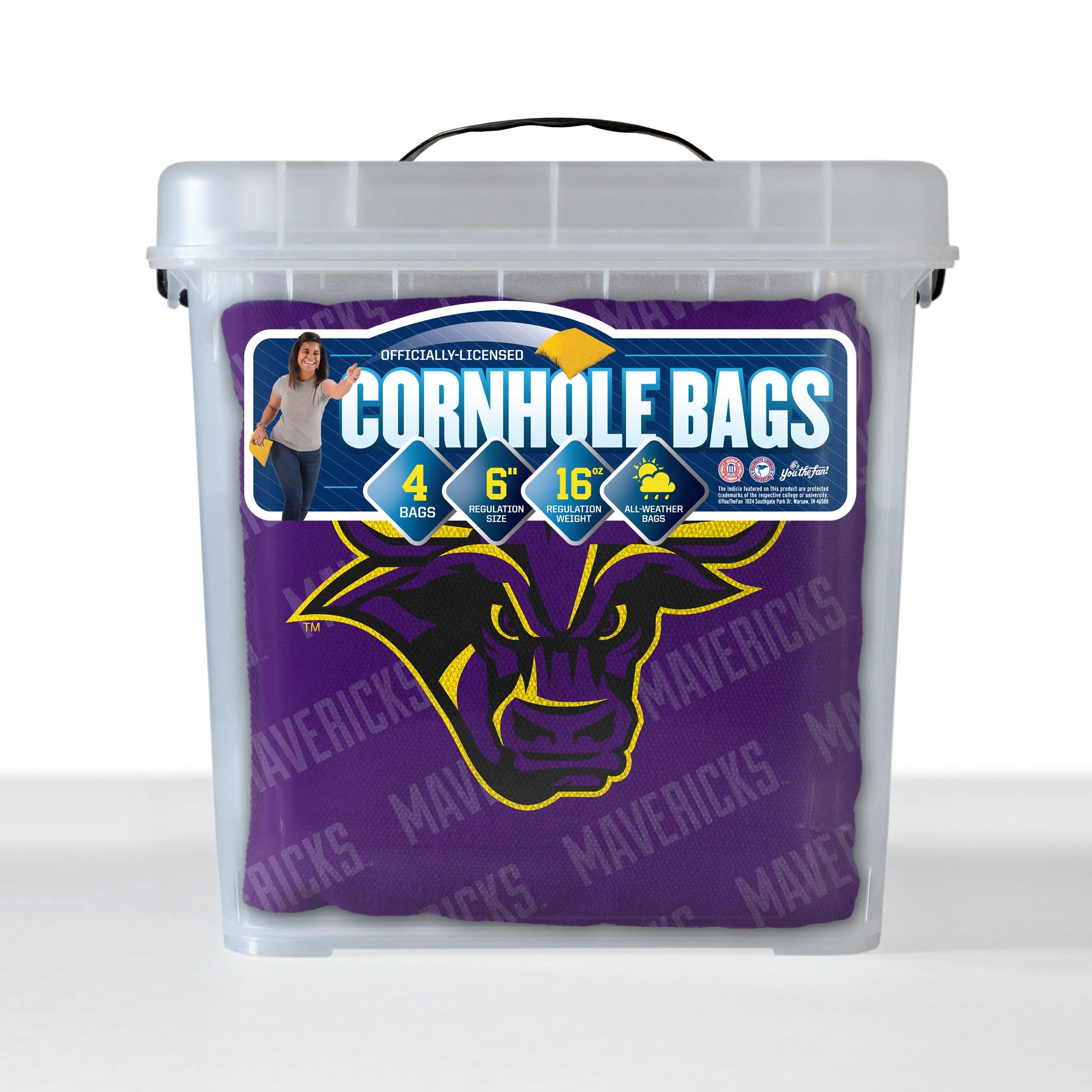 YouTheFan NCAA Minnesota State Mavericks Cornhole Bags - 4PK - Purple - Sports Collectibles, Sports Memorabilia, Sports Fan Shop, Sports Gifts