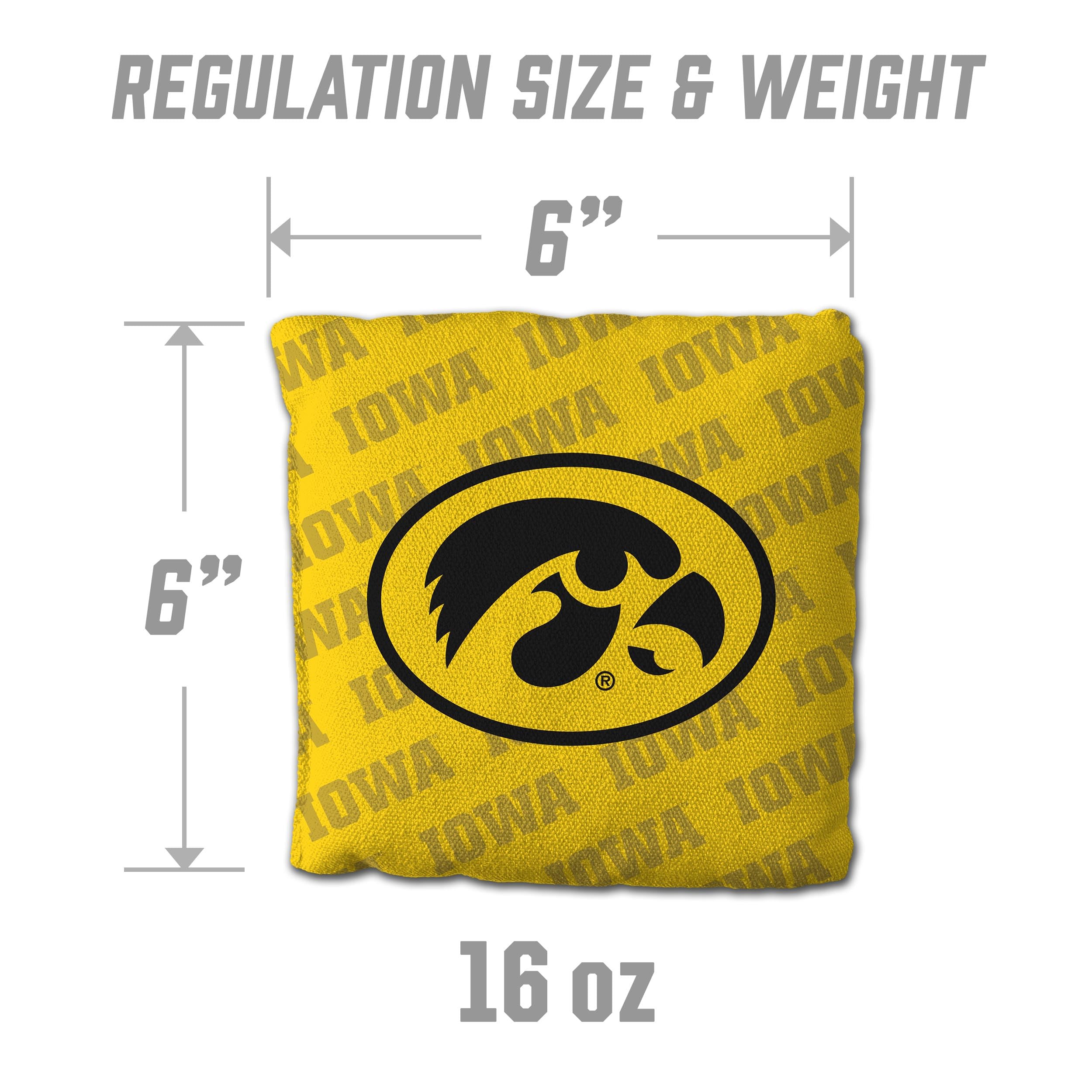 YouTheFan NCAA Iowa Hawkeyes Cornhole Bags - 4PK - Yellow - Sports Collectibles, Sports Memorabilia, Sports Fan Shop, Sports Gifts