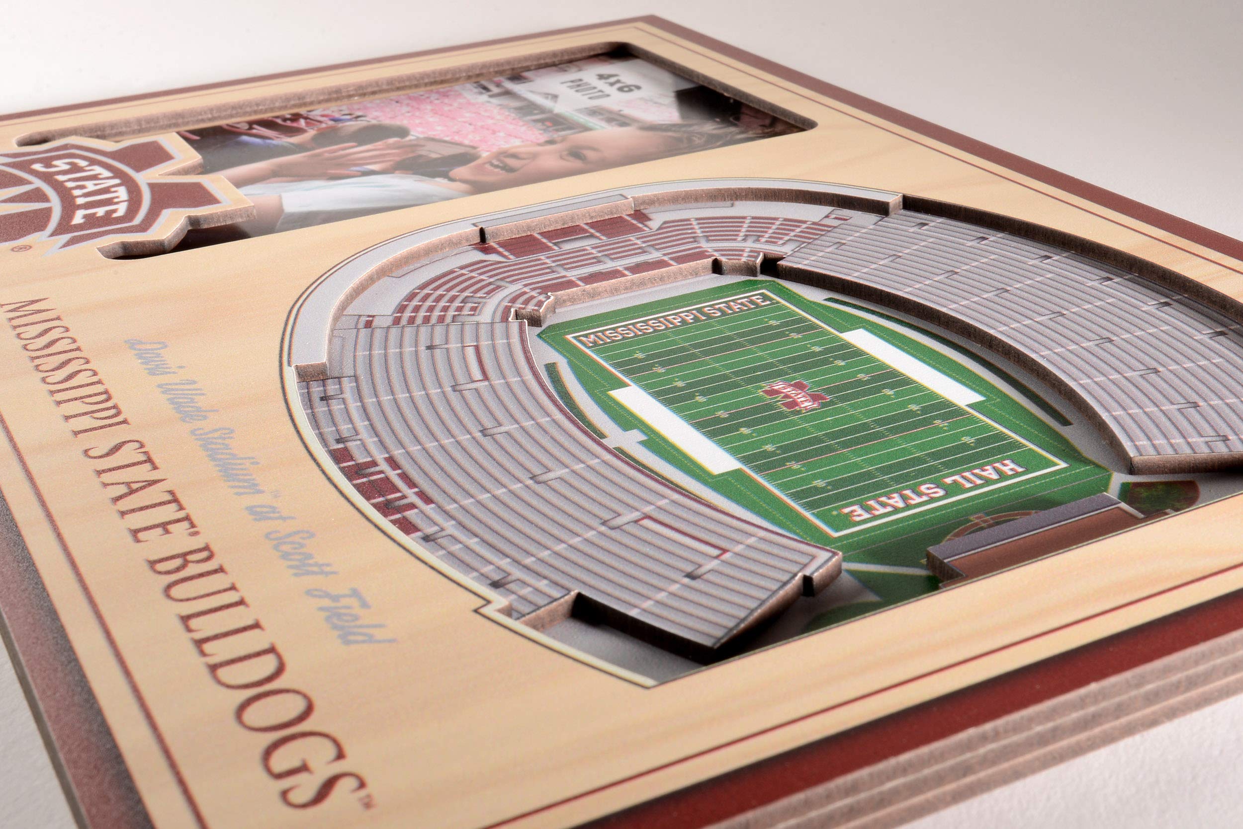 YouTheFan NCAA Mississippi State Bulldogs 3D StadiumView Picture Frame - Davis Wade Stadium at Scott Field - Sports Collectibles, Sports Memorabilia, Sports Fan Shop, Sports Gifts