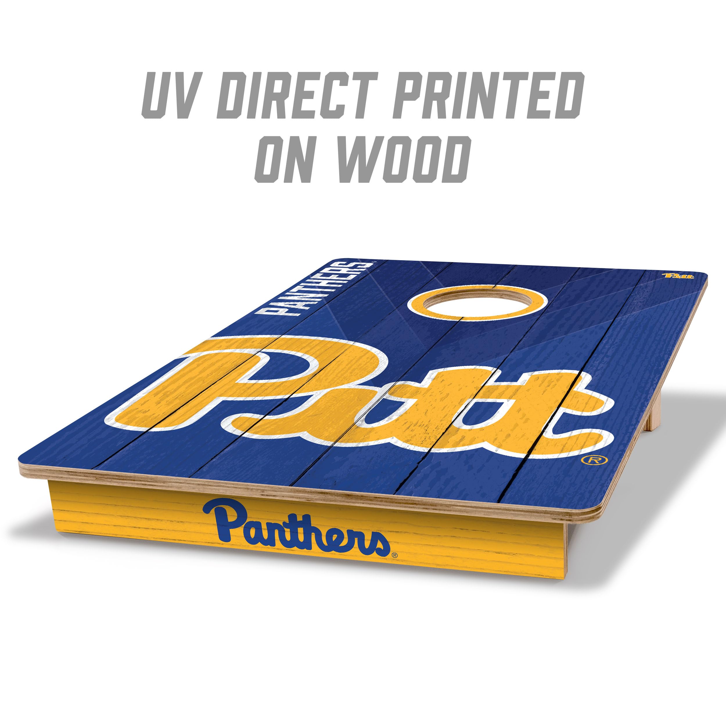 YouTheFan NCAA Pittsburgh Panthers 2’ x 3’ Wood Cornhole Game with Logo Bags - Sports Collectibles, Sports Memorabilia, Sports Fan Shop, Sports Gifts
