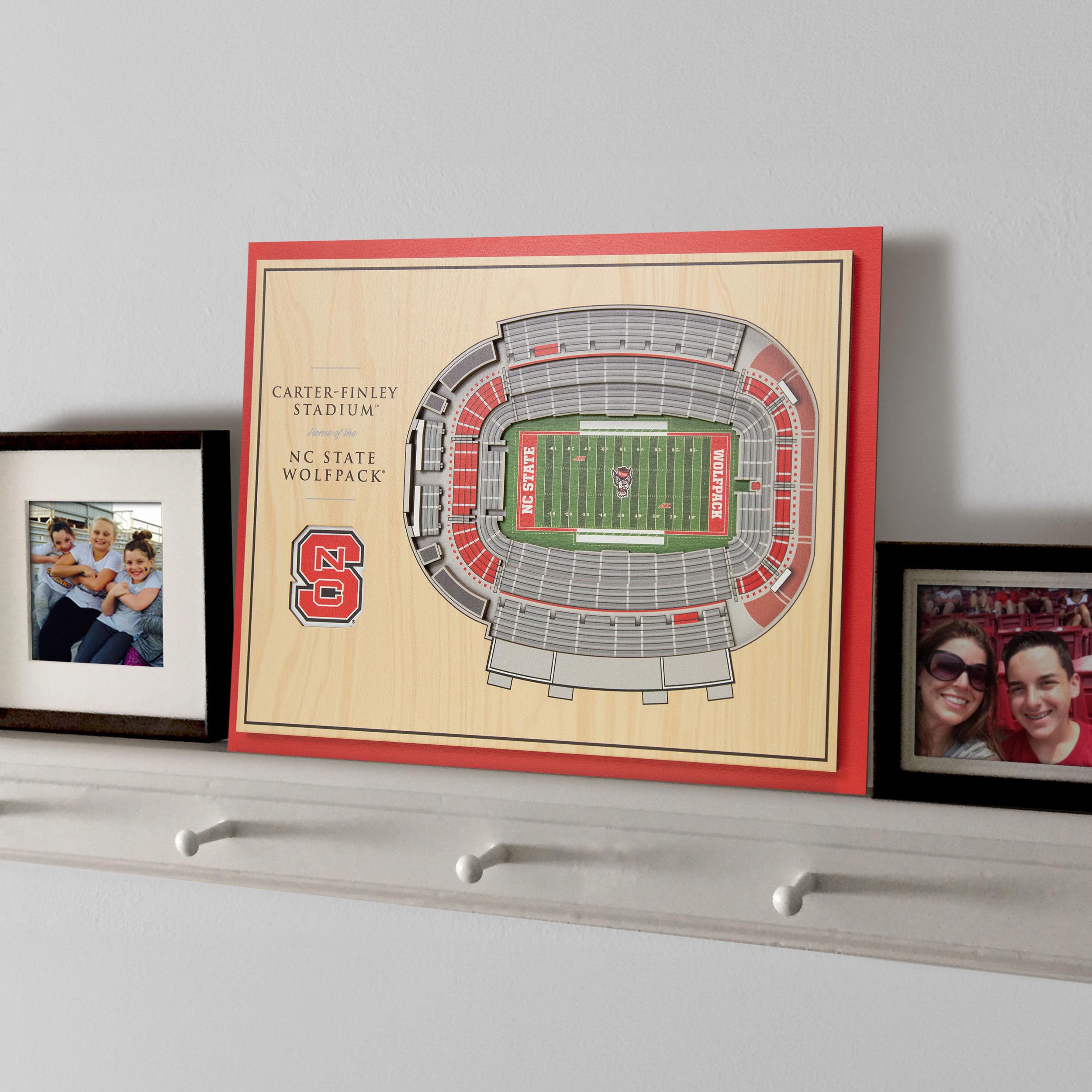 YouTheFan NCAA NC State Wolfpack 5-Layer StadiumView 3D Wall Art - Carter-Finley Stadium - Sports Collectibles, Sports Memorabilia, Sports Fan Shop, Sports Gifts