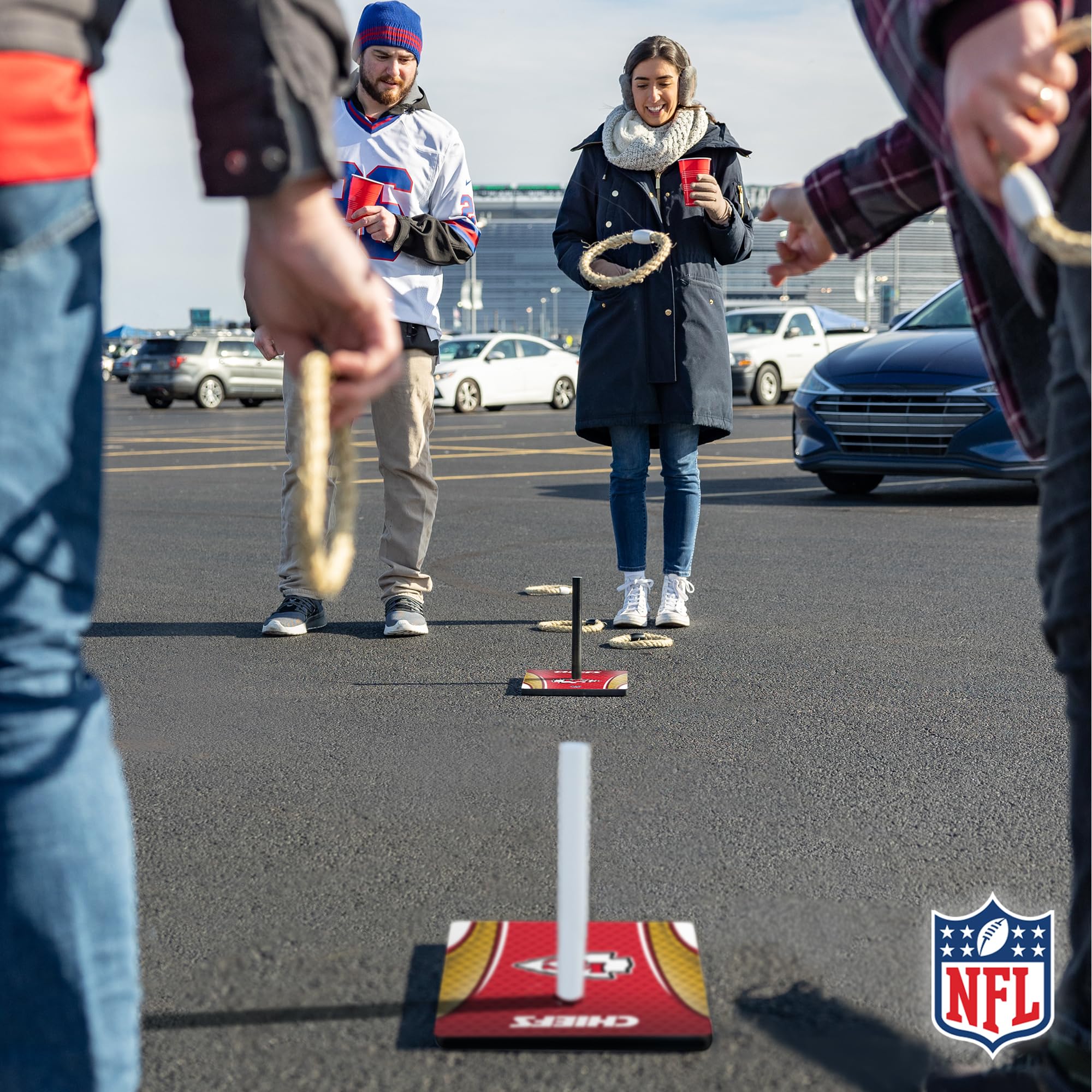 Wild Sports NFL Quoits Set with Direct Print HD Team Graphics – Tailgate Ring Toss Game – Great Gift for Any Football Fan! Ring Toss Family Outdoor Games for The Beach, BBQ, or Tailgate Party - Sports Collectibles, Sports Memorabilia, Sports Fan Shop, Sports Gifts