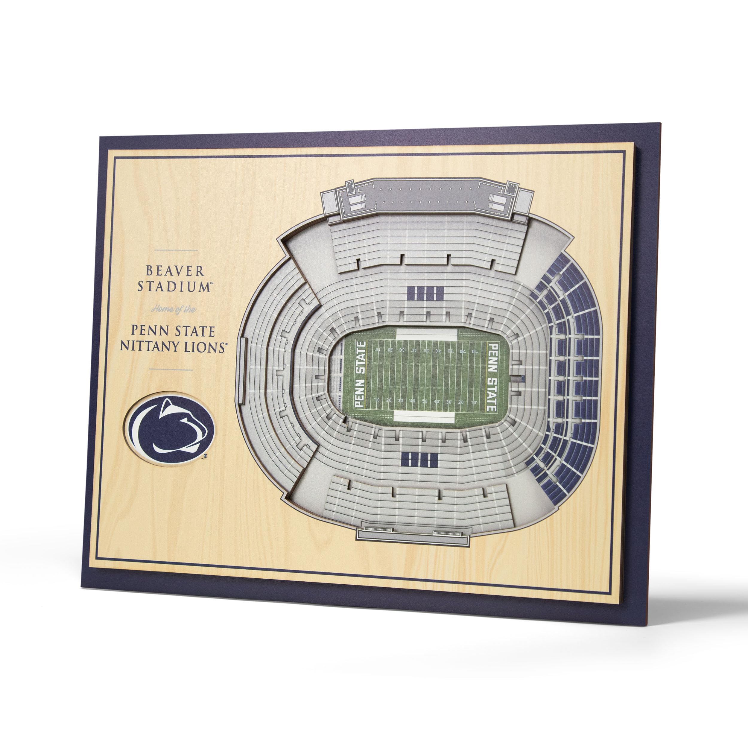 YouTheFan NCAA Penn State Nittany Lions 5-Layer StadiumView 3D Wall Art - Beaver Stadium, 13.00" x 17.00", Team Colors - Sports Collectibles, Sports Memorabilia, Sports Fan Shop, Sports Gifts