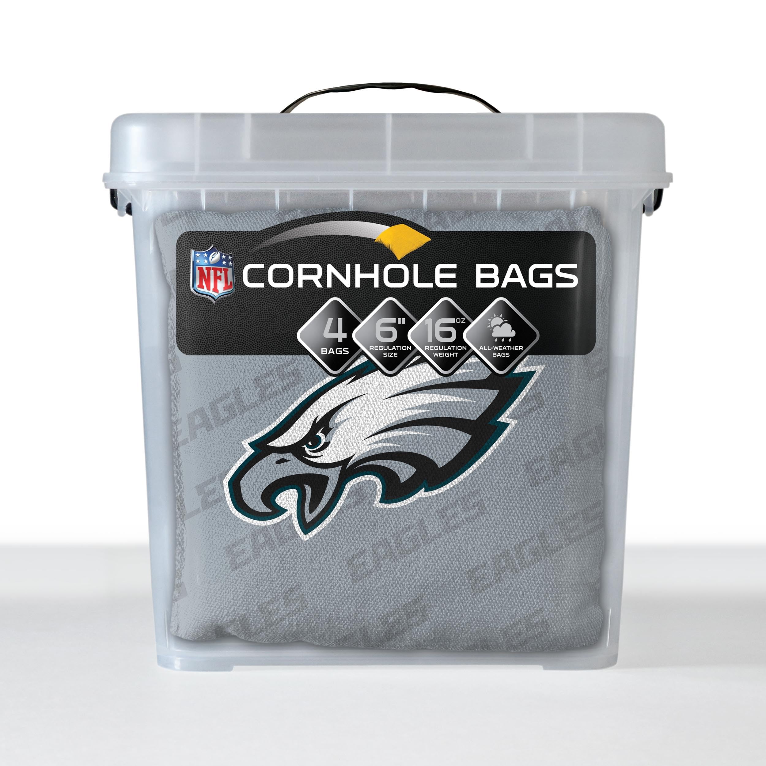YouTheFan NFL Philadelphia Eagles Cornhole Bags - 4PK - Grey - Sports Collectibles, Sports Memorabilia, Sports Fan Shop, Sports Gifts