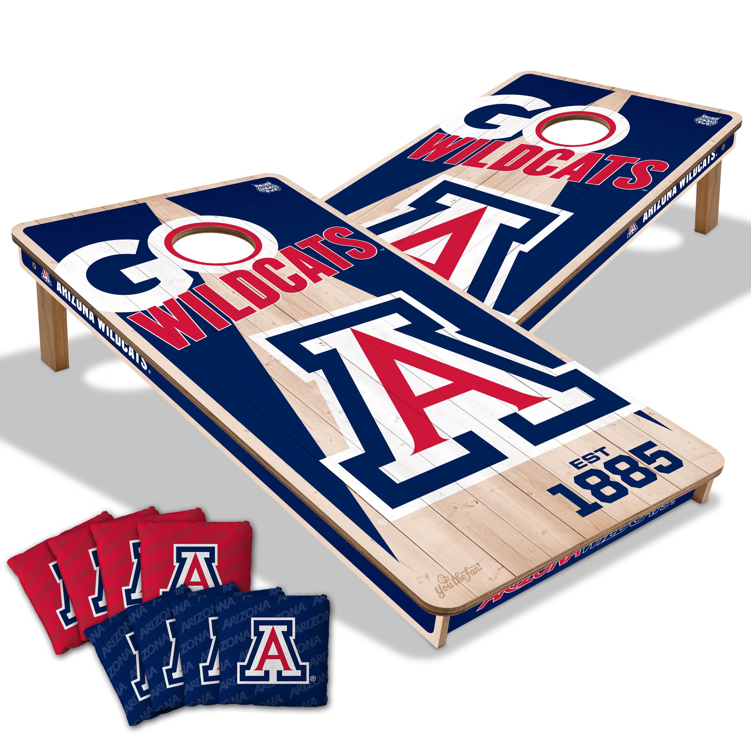 YouTheFan NCAA Arizona Wildcats 2’ x 4’ Professional Wood Cornhole Game with Logo Bags - Sports Collectibles, Sports Memorabilia, Sports Fan Shop, Sports Gifts