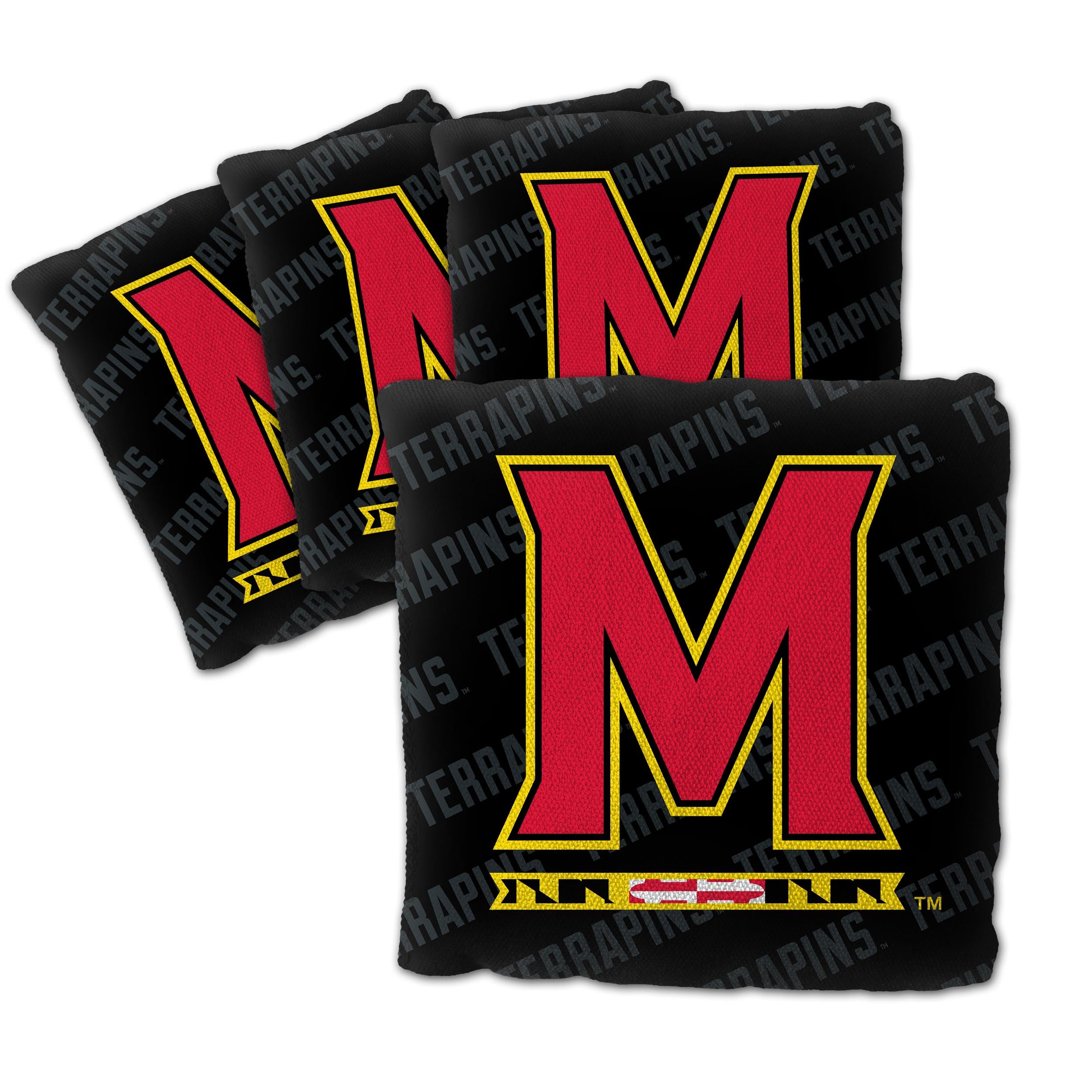 YouTheFan NCAA Maryland Terrapins Cornhole Bags - 4PK - Black - Sports Collectibles, Sports Memorabilia, Sports Fan Shop, Sports Gifts