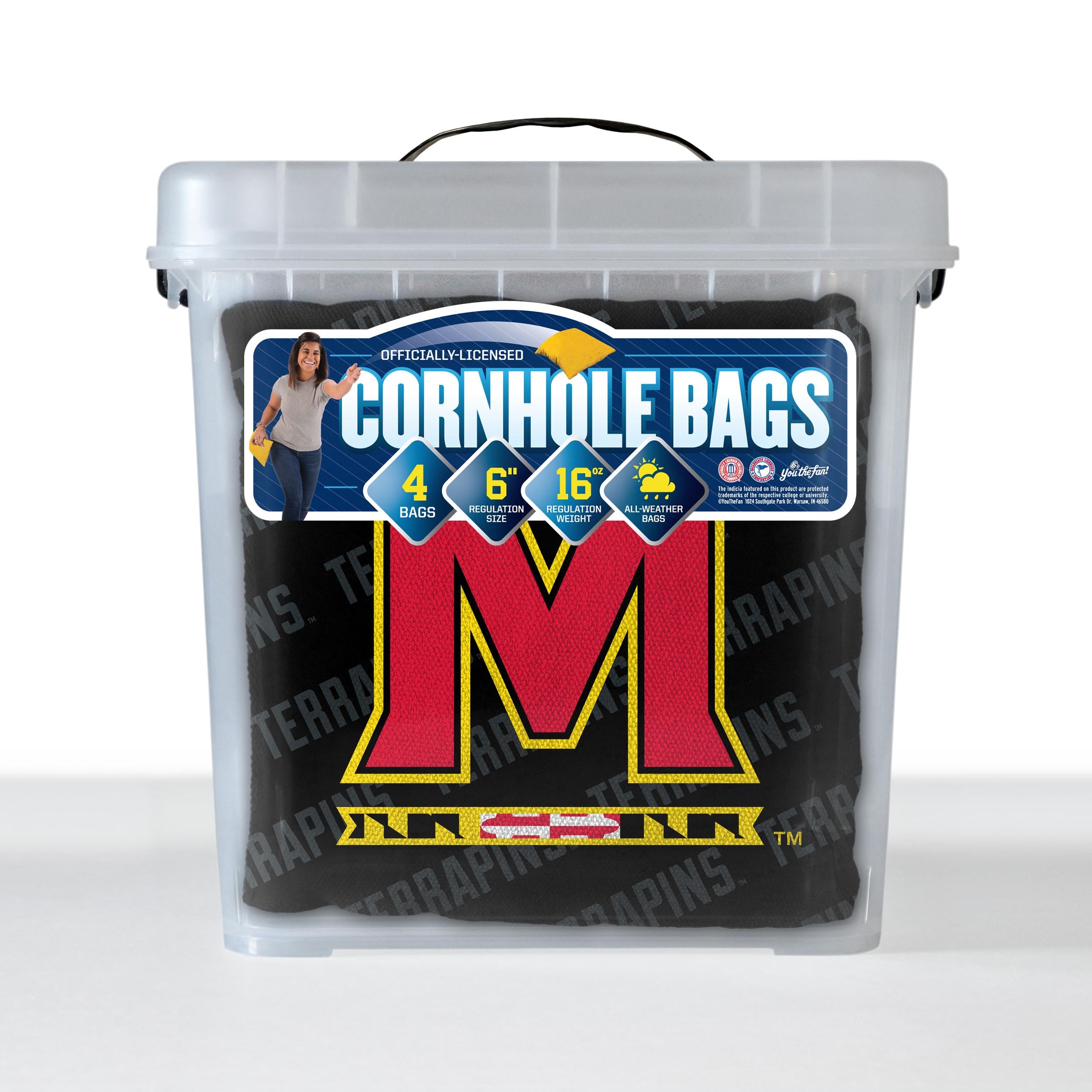 YouTheFan NCAA Maryland Terrapins Cornhole Bags - 4PK - Black - Sports Collectibles, Sports Memorabilia, Sports Fan Shop, Sports Gifts