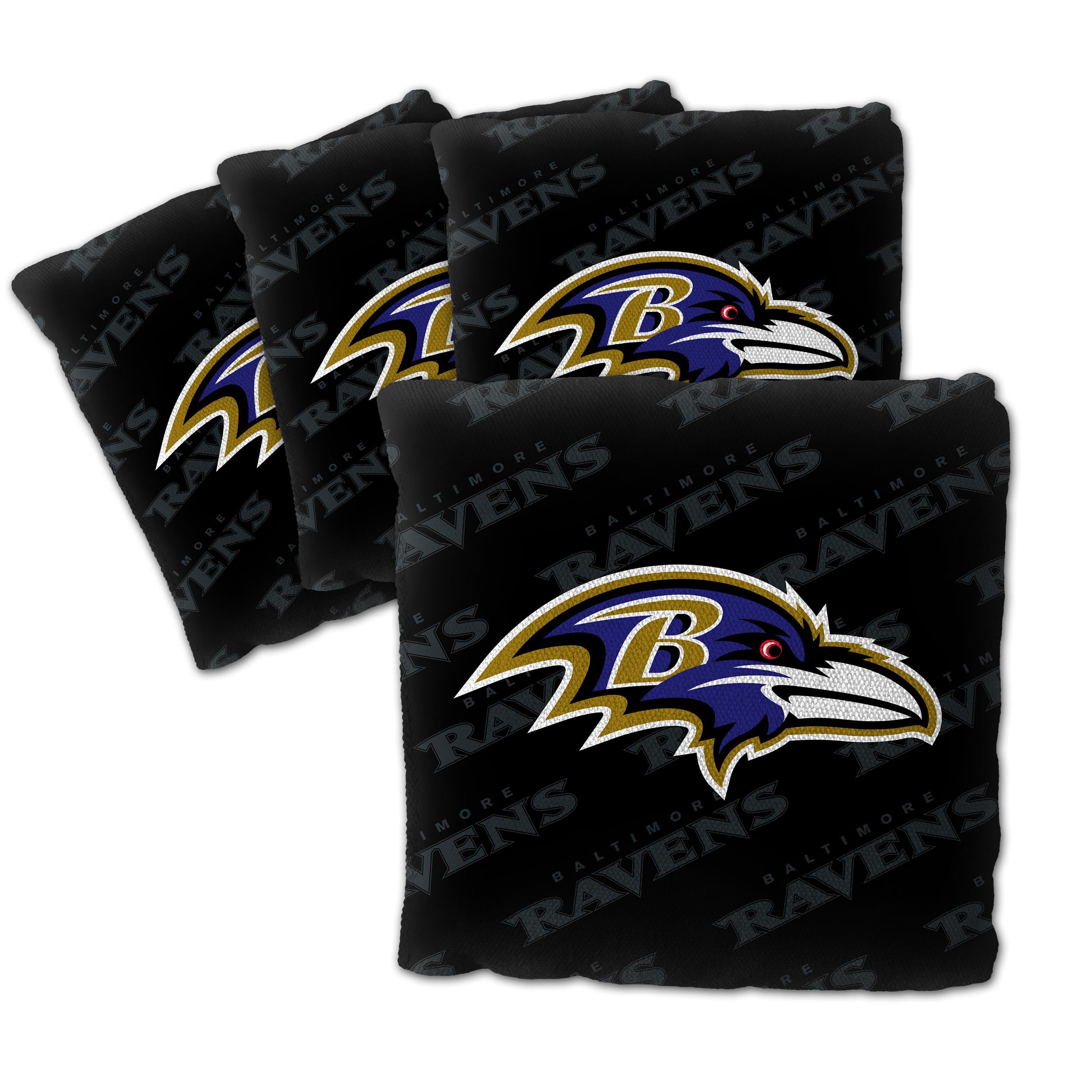 YouTheFan NFL Baltimore Ravens Cornhole Bags - 4PK - Black - Sports Collectibles, Sports Memorabilia, Sports Fan Shop, Sports Gifts