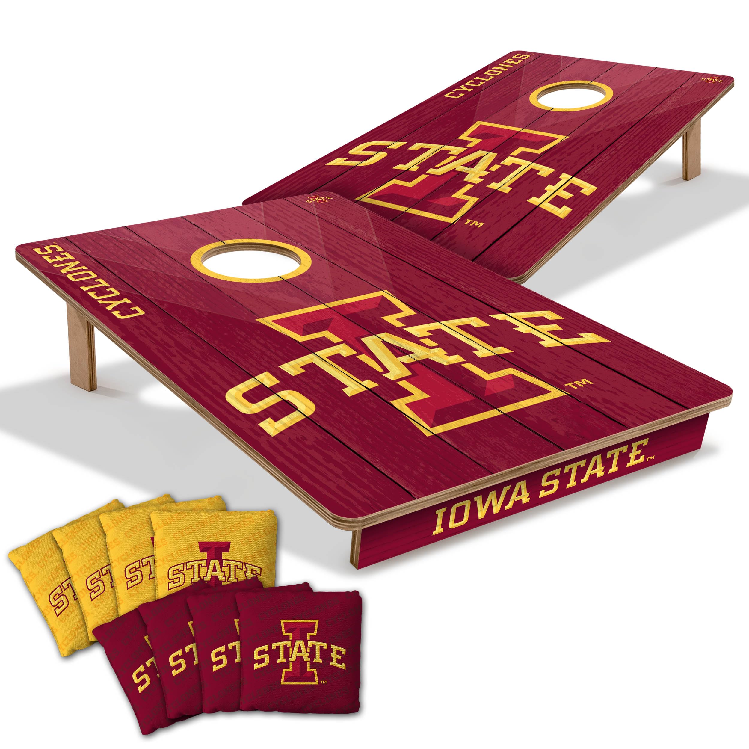 YouTheFan NCAA Iowa State Cyclones 2’ x 3’ Wood Cornhole Game with Logo Bags - Sports Collectibles, Sports Memorabilia, Sports Fan Shop, Sports Gifts
