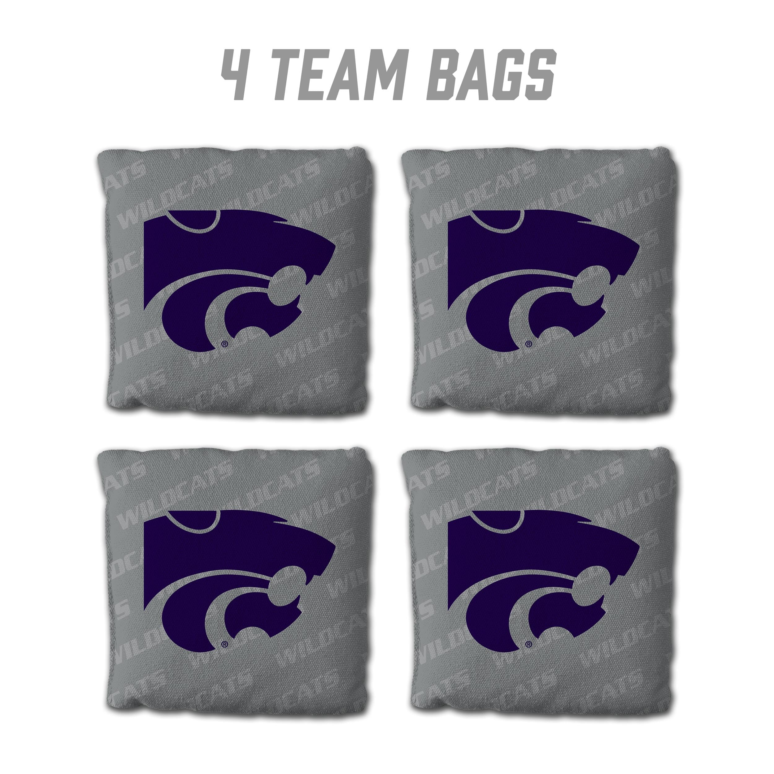 YouTheFan NCAA Kansas State Wildcats Cornhole Bags - 4PK - Grey - Sports Collectibles, Sports Memorabilia, Sports Fan Shop, Sports Gifts