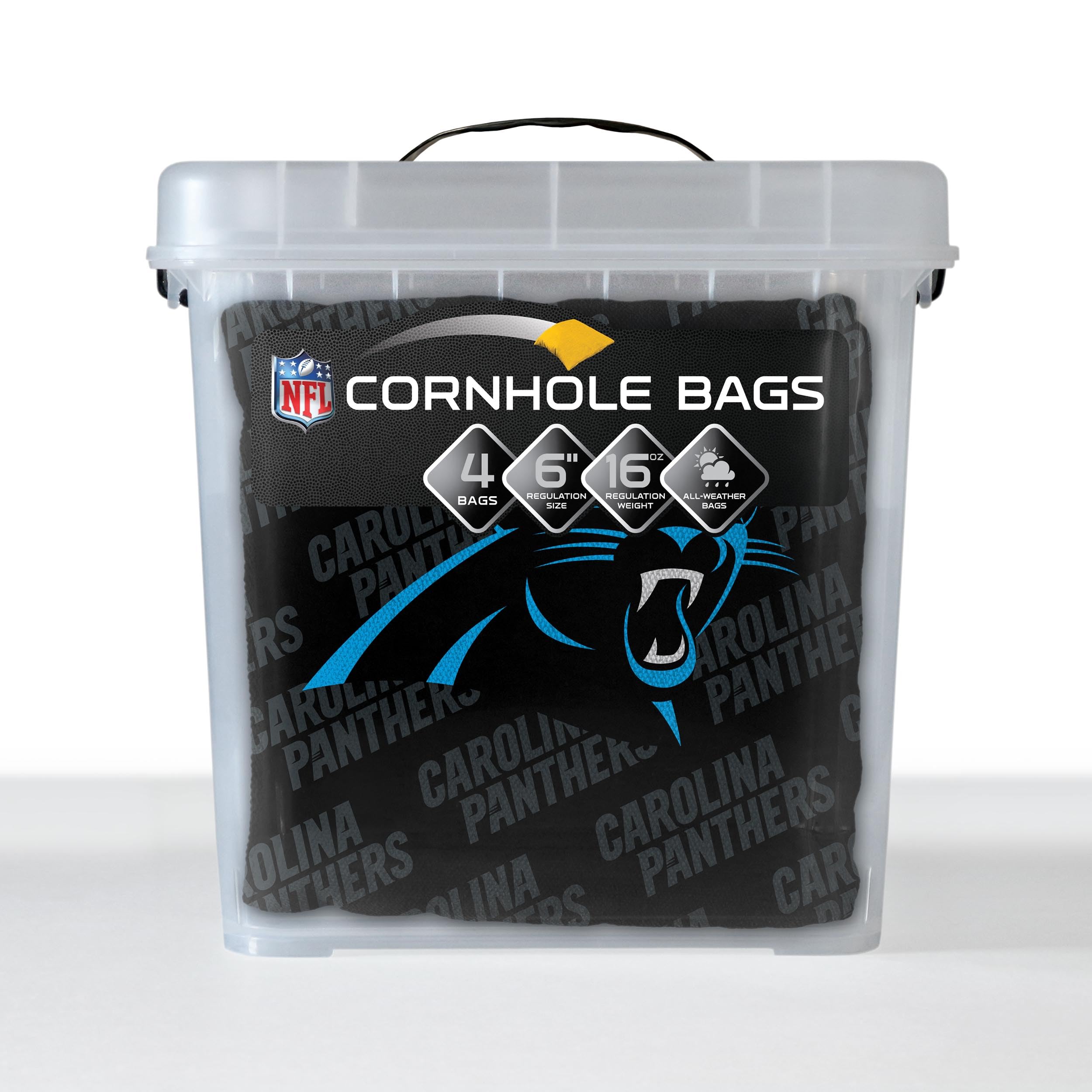YouTheFan NFL Carolina Panthers Cornhole Bags - 4PK - Black - Sports Collectibles, Sports Memorabilia, Sports Fan Shop, Sports Gifts