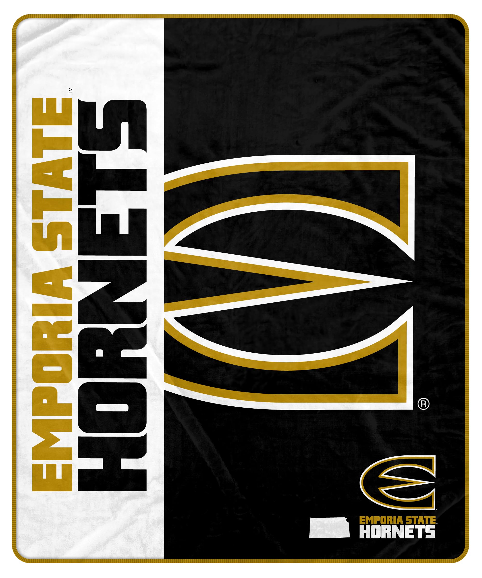 Proformance Home NCAA Emporia State Hornets Endzone Ultra Soft Tailgate Throw - Sports Gifts, Sports Memorabilia, Sports Collectibles, Fan Shop