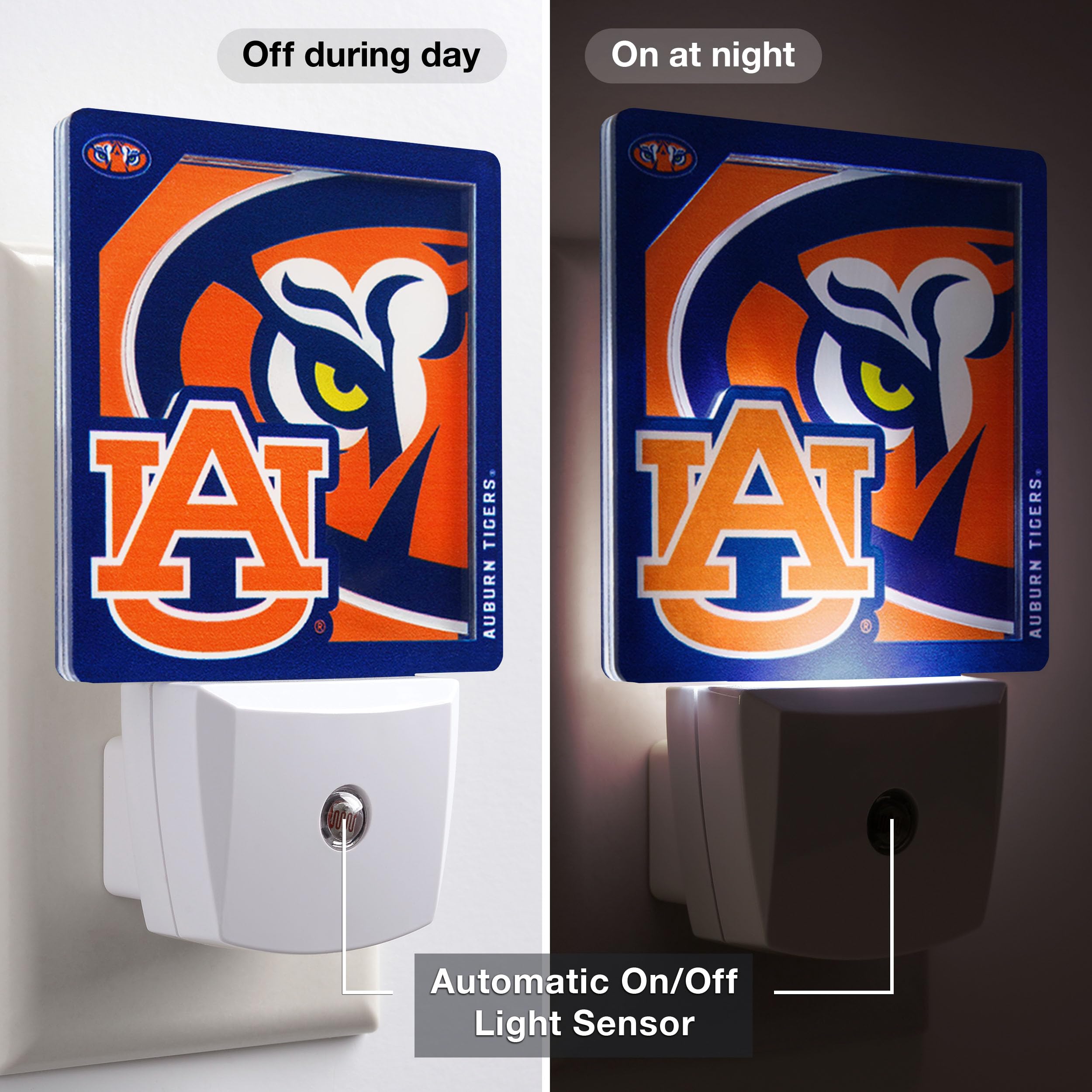 YouTheFan NCAA Auburn Tigers Logo Series Nite Light - Sports Collectibles, Sports Memorabilia, Sports Fan Shop, Sports Gifts