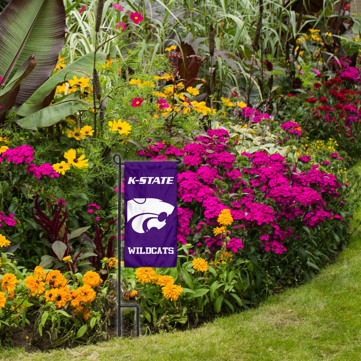 College Flags & Banners Co. Kansas State Wildcats Mini Garden and Flower Pot Flag Topper - Sports Gifts, Sports Memorabilia, Sports Collectibles, Fan Shop
