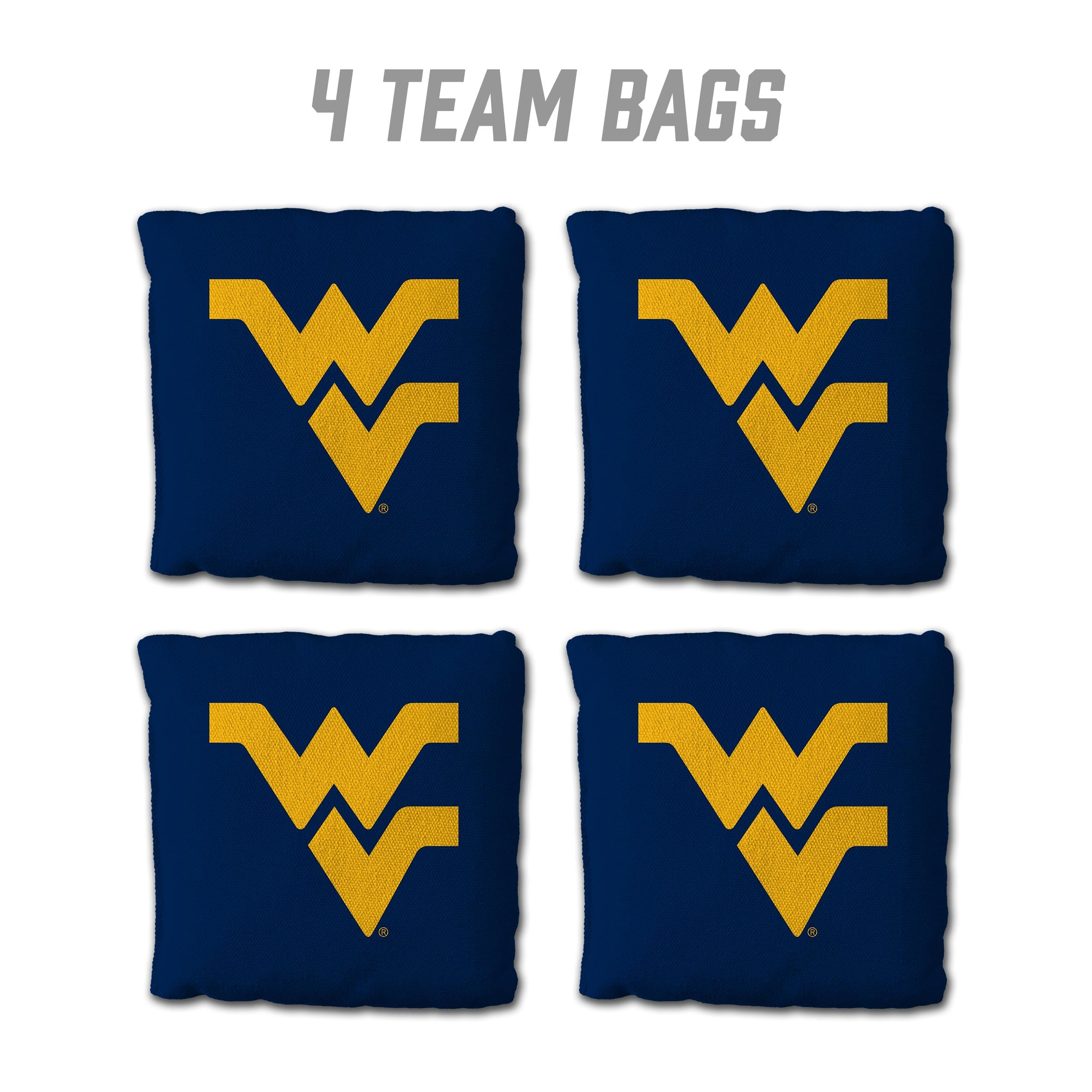 YouTheFan NCAA West Virginia Mountaineers Cornhole Bags - 4PK - Blue - Sports Collectibles, Sports Memorabilia, Sports Fan Shop, Sports Gifts
