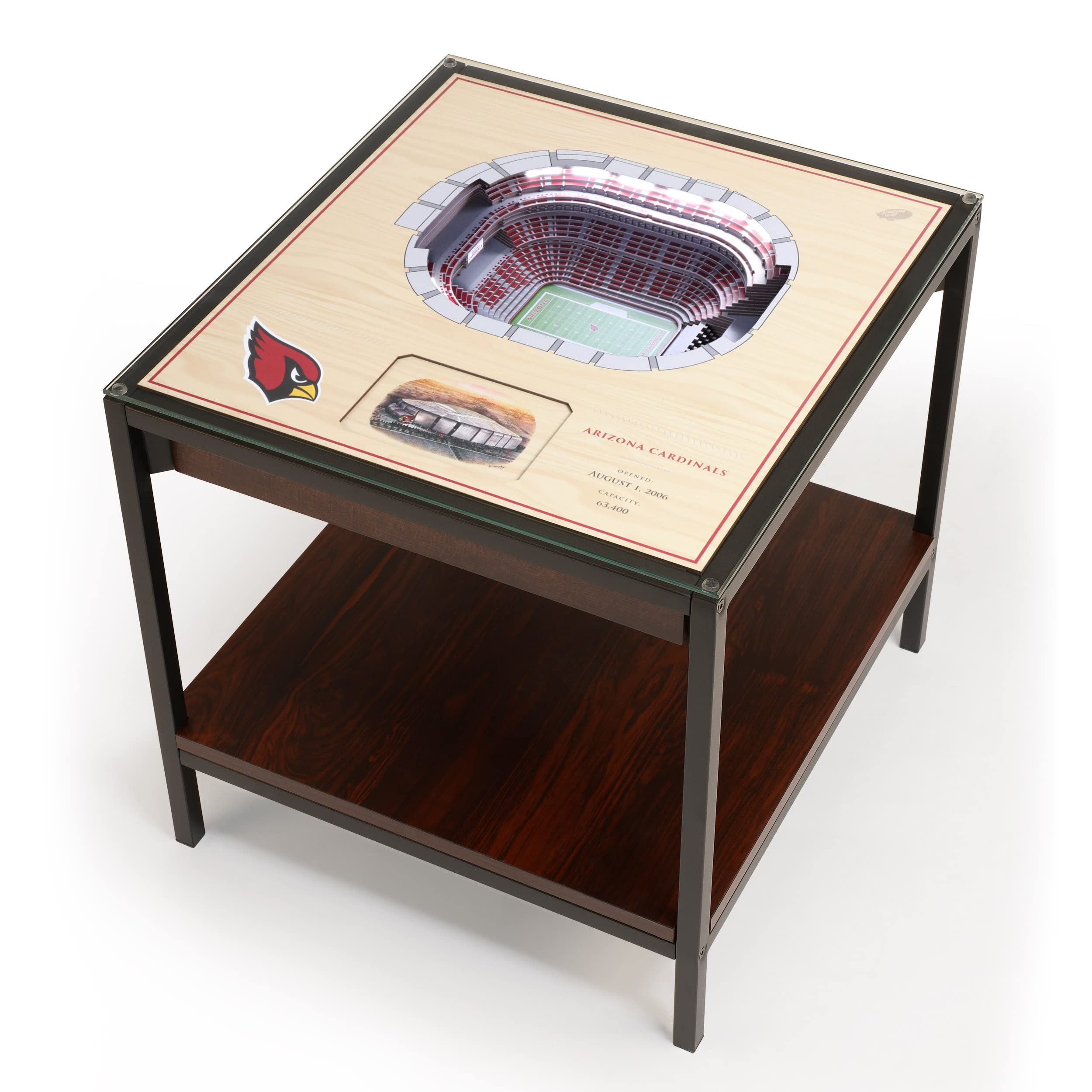 YouTheFan NFL Arizona Cardinals 25-Layer StadiumViews Lighted End Table - State Farm Stadium - Sports Gifts, Sports Memorabilia, Sports Collectibles, Fan Shop