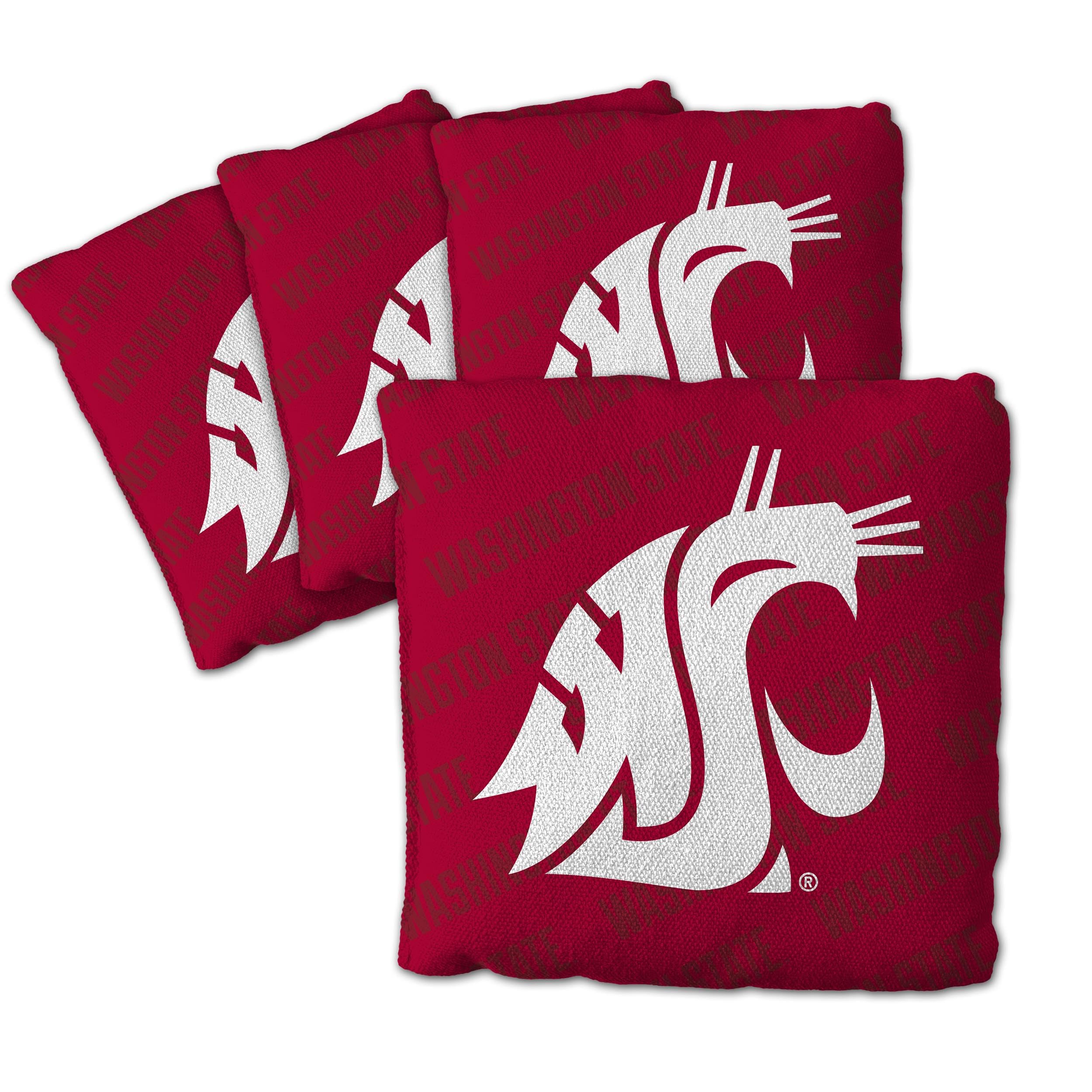 YouTheFan NCAA Washington State Cougars Cornhole Bags - 4PK - Red - Sports Collectibles, Sports Memorabilia, Sports Fan Shop, Sports Gifts