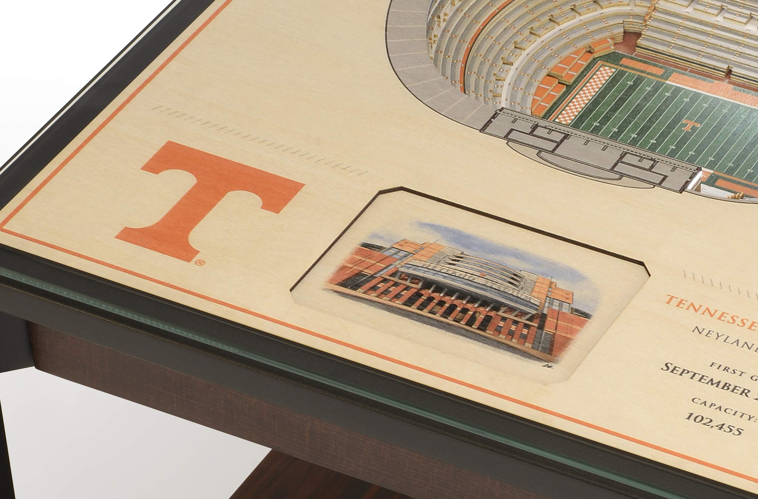 YouTheFan NCAA Tennessee Volunteers 25-Layer StadiumViews Lighted End Table - Neyland Stadium - Sports Collectibles, Sports Memorabilia, Sports Fan Shop, Sports Gifts