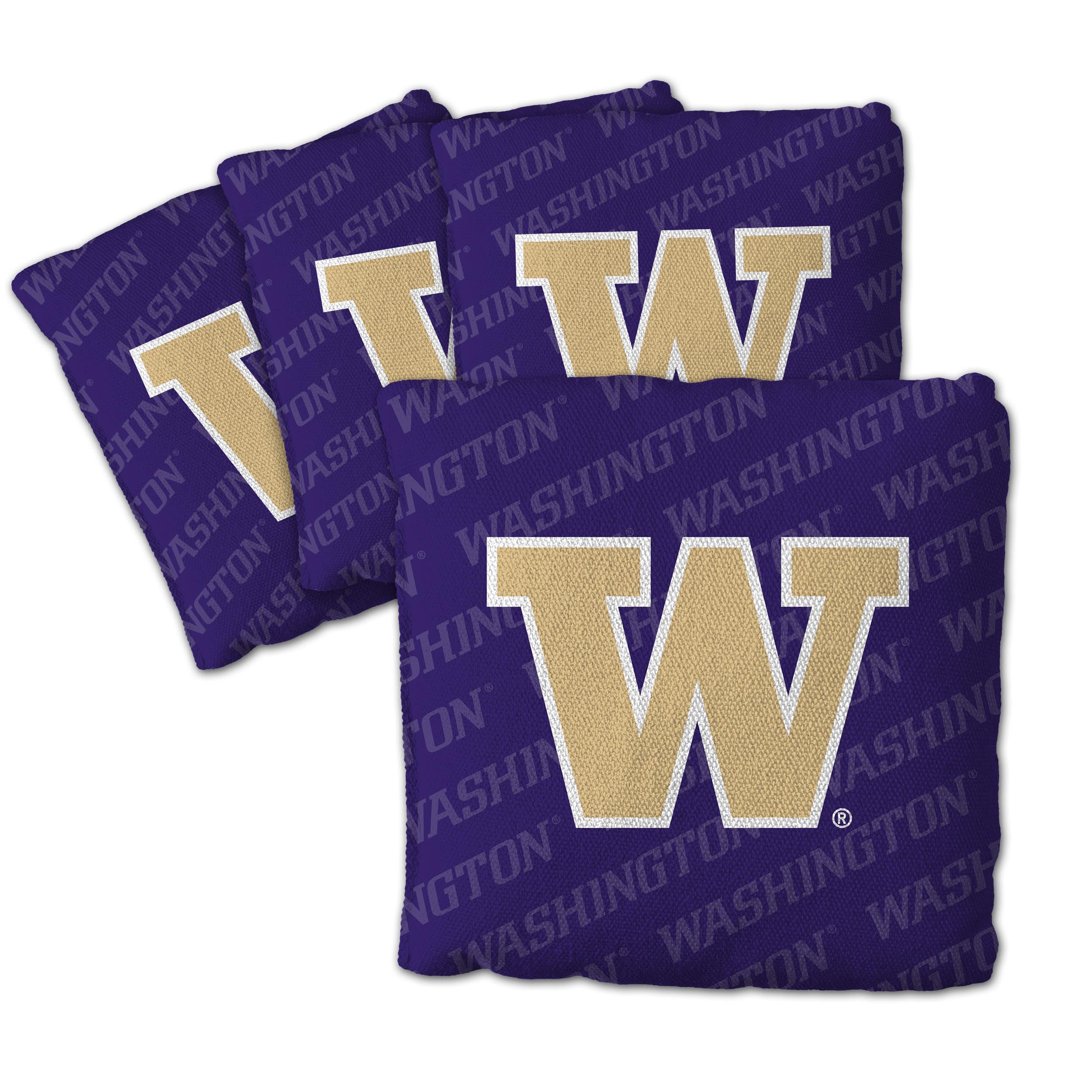 YouTheFan NCAA Washington Huskies Cornhole Bags - 4PK - Purple - Sports Collectibles, Sports Memorabilia, Sports Fan Shop, Sports Gifts
