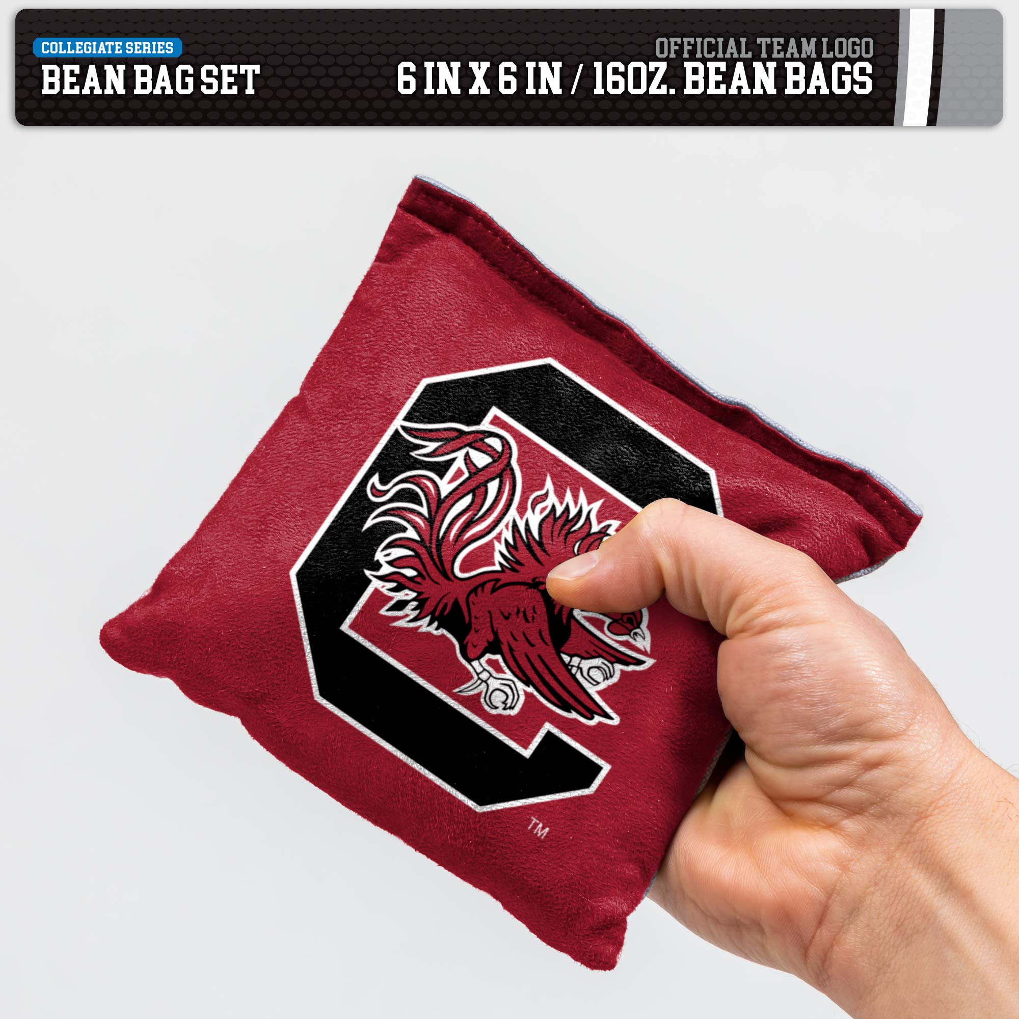 Wild Sports NCAA South Carolina Gamecocks 8pk Dual Sided Bean Bags, Team Color - Sports Collectibles, Sports Memorabilia, Sports Fan Shop, Sports Gifts